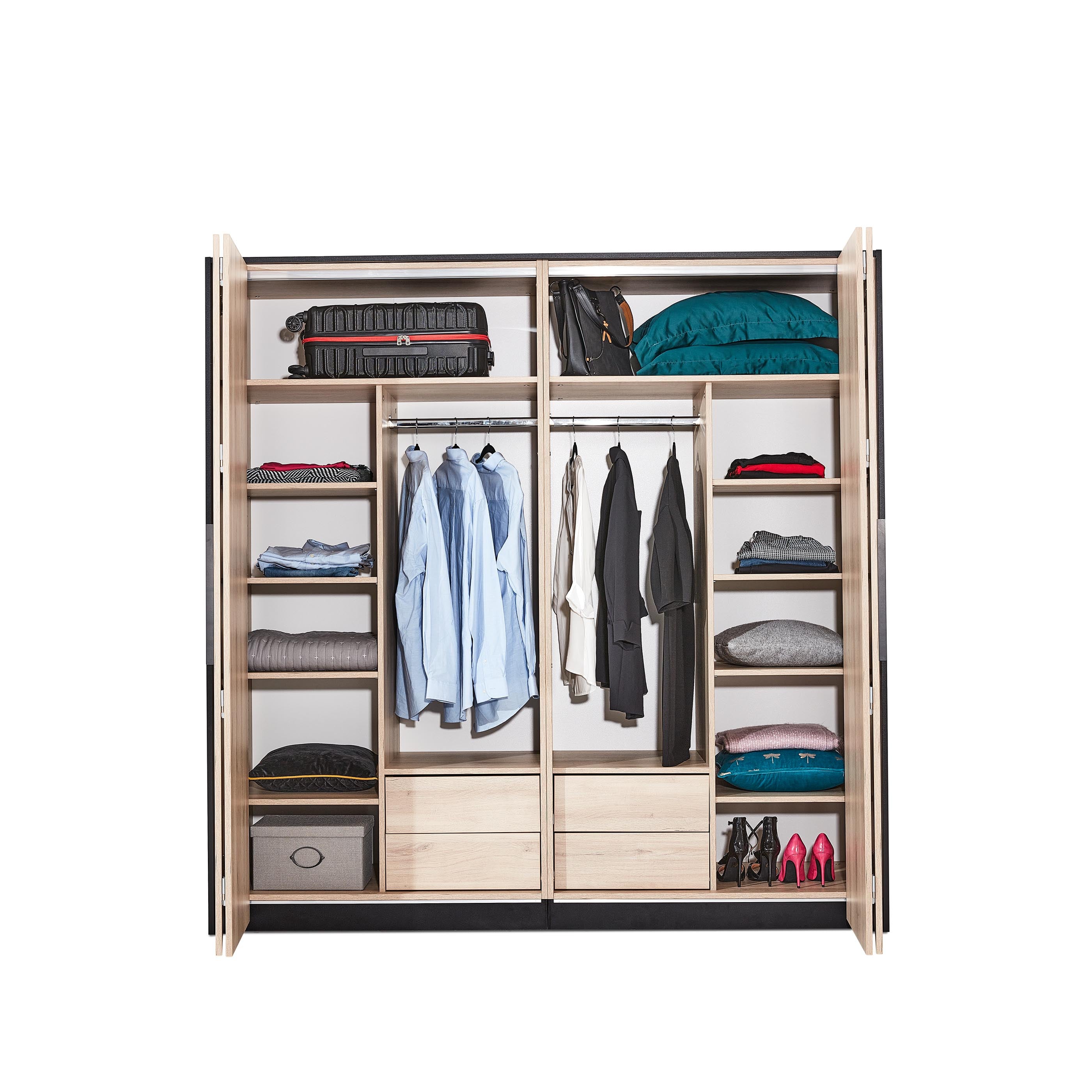 NE Loft Lorenzo – 4-Door Wardrobe 204 cm