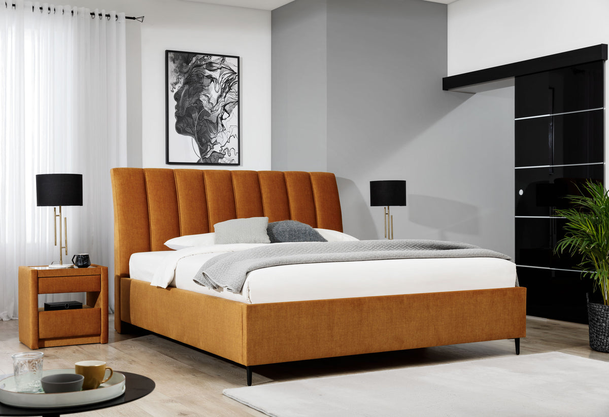 MAYA Upholstered Bed 140 / 160 / 180 cm – Choose Your Configuration