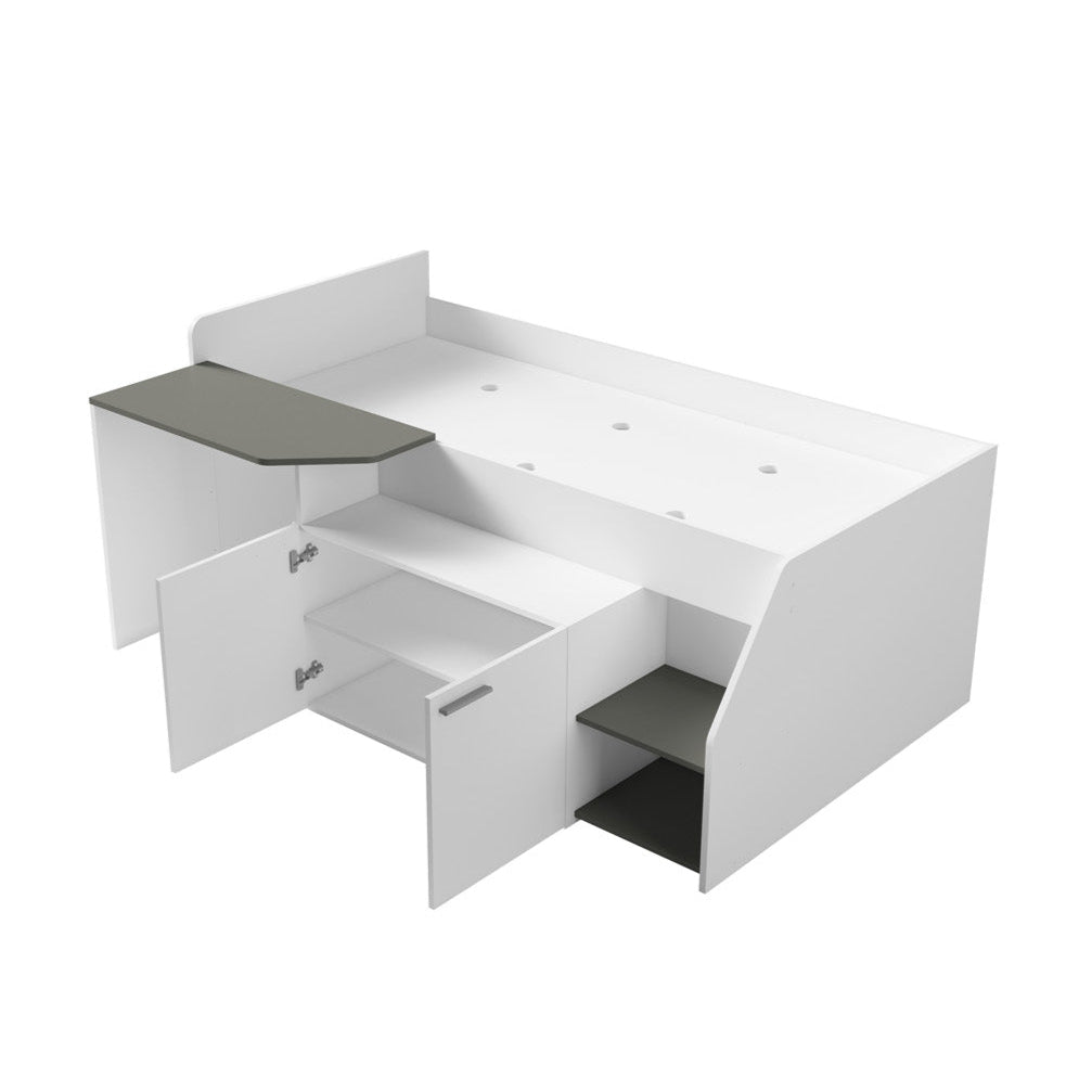 MO Multi 38 Bed with Desk – White