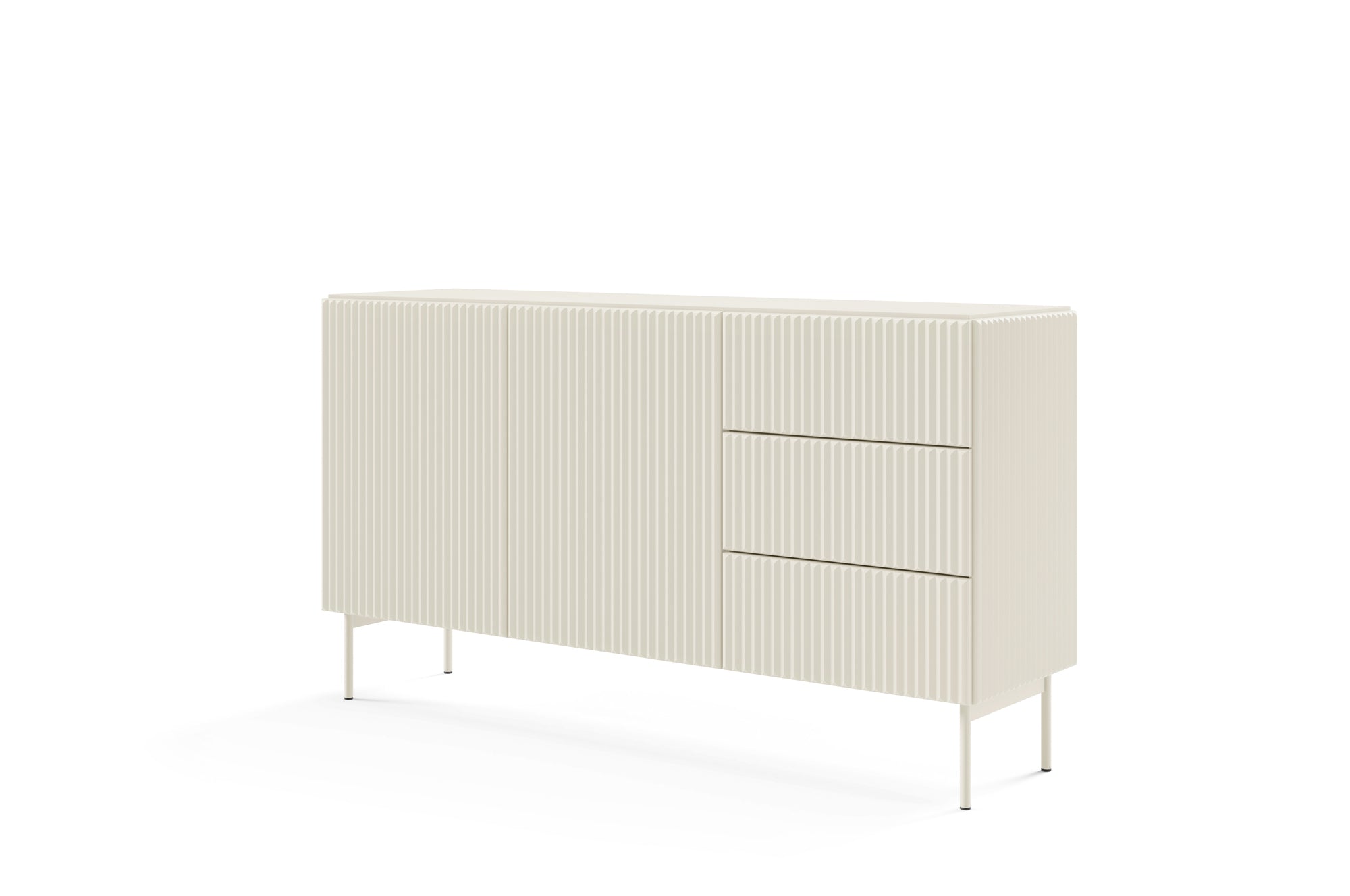Lask Multi Cashmere – Sideboard 147 cm with 2 Doors and 3 Drawers (147 × 81.2 × 39.8 cm)