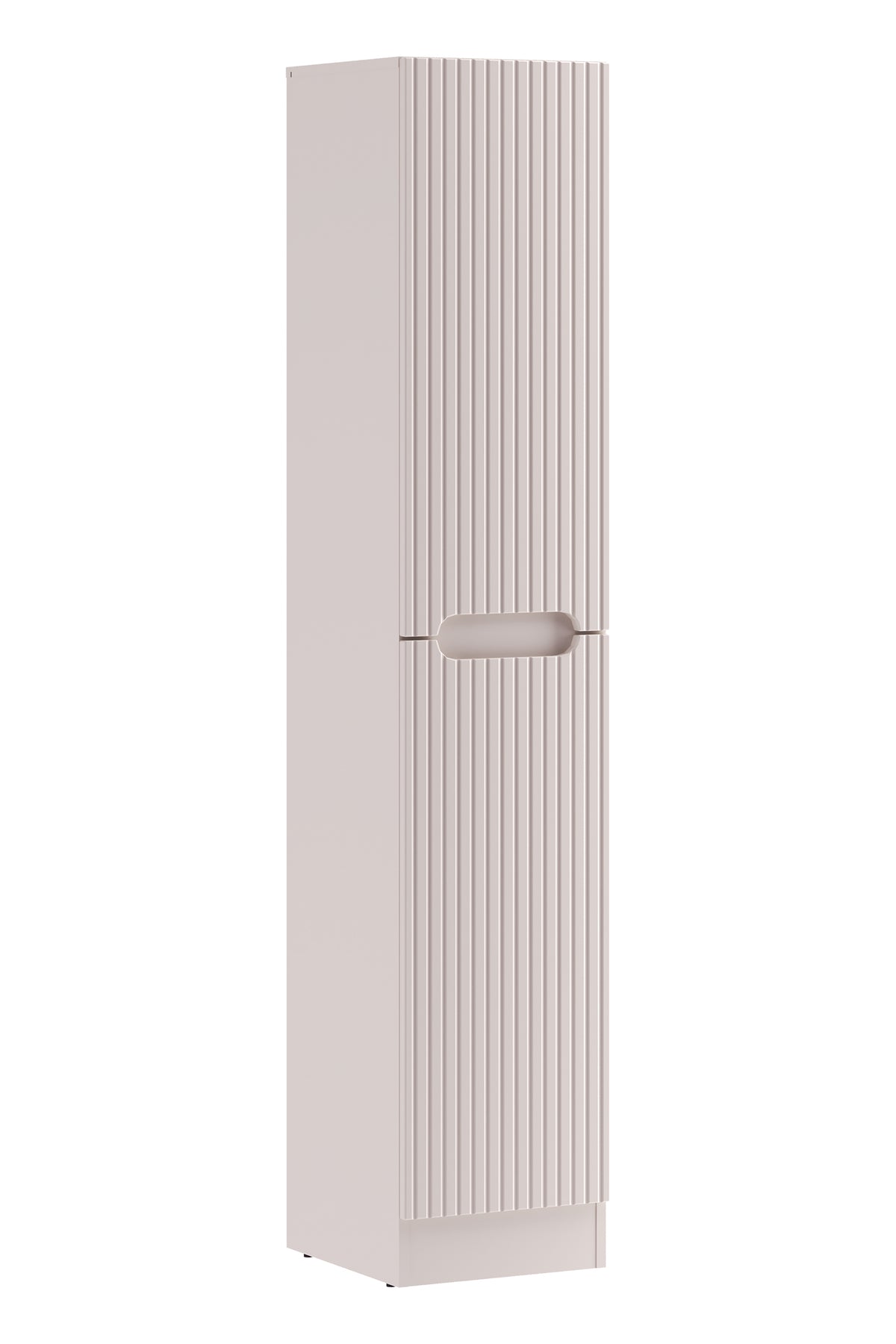Nova Cashmere Tall Cabinet with Laundry Basket – Cashmere Matt, 35 cm