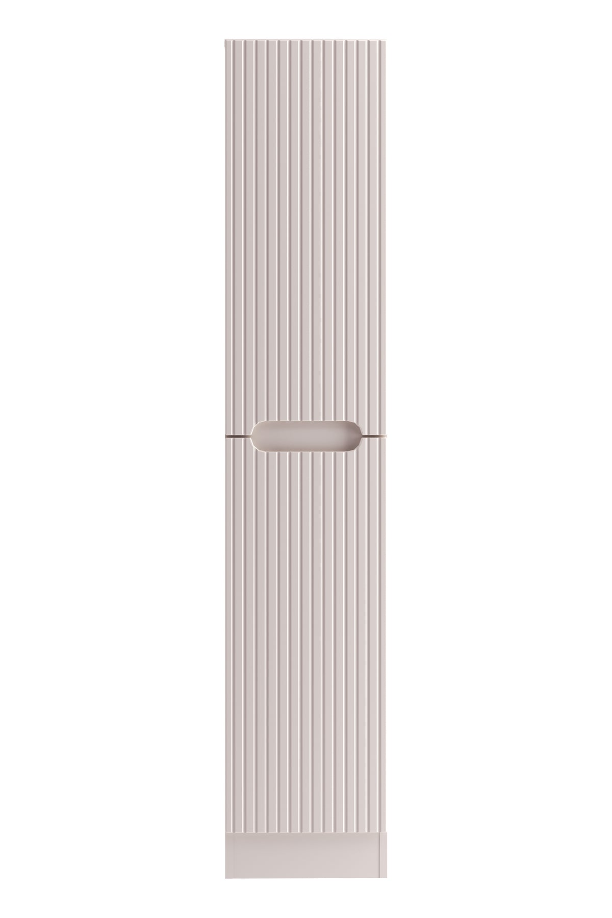Nova Cashmere Tall Cabinet with Laundry Basket – Cashmere Matt, 35 cm