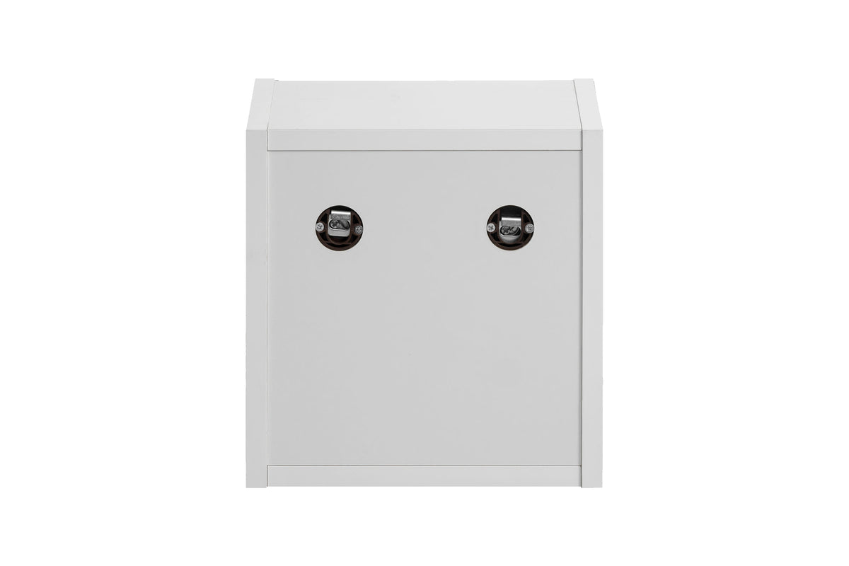 Nova White Qubik Open Wall Shelf – White Matt, 27 cm