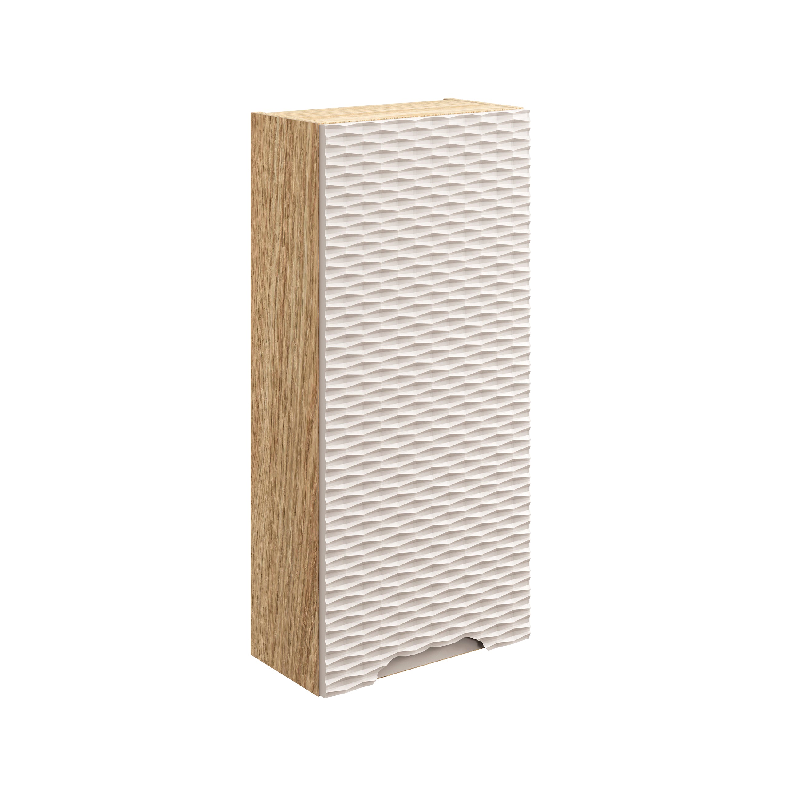 Ocean Wall Cabinet – Oiled Oak / Beige, 35 cm