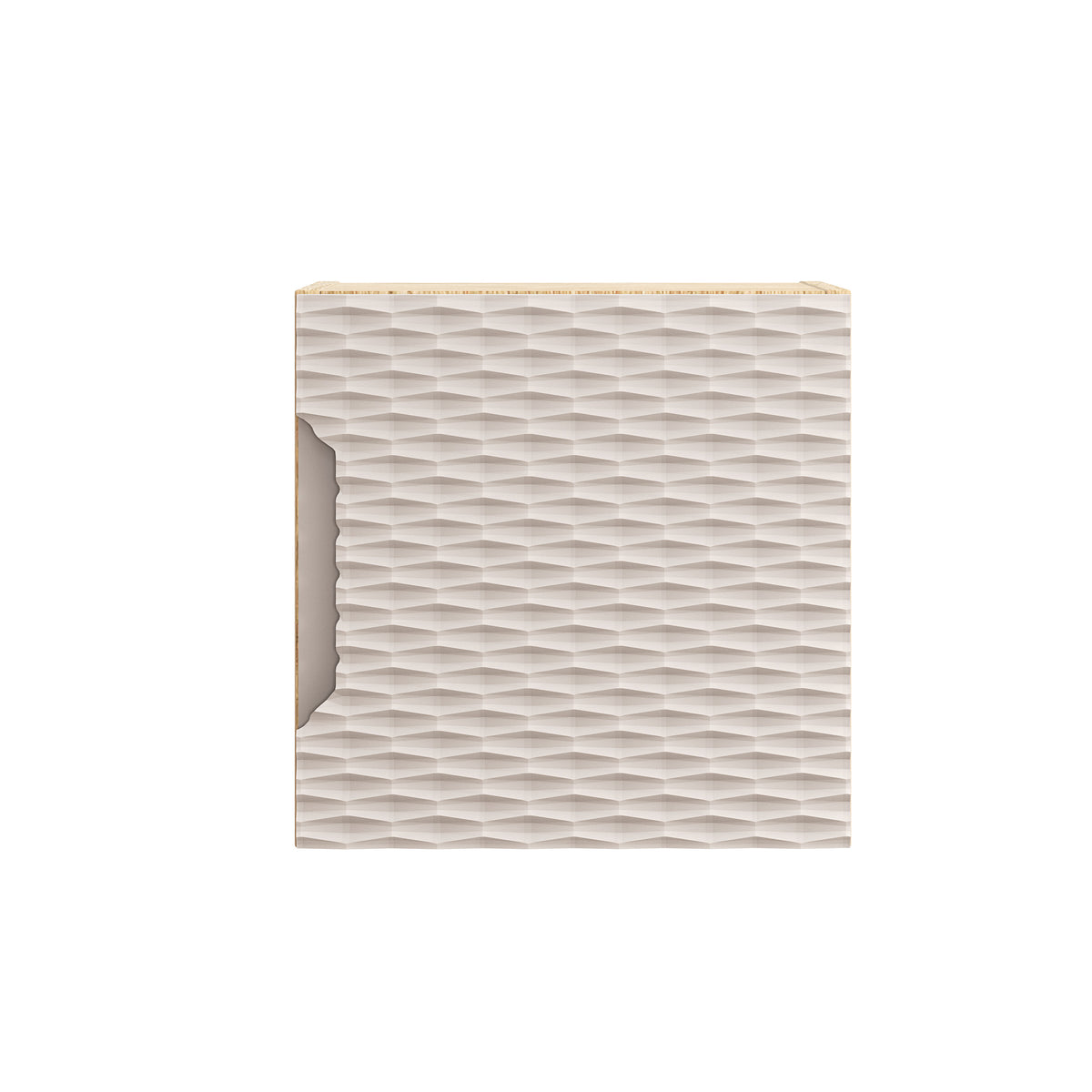 Ocean Qubik Wall Cabinet – Oiled Oak / Beige, 35x35 cm