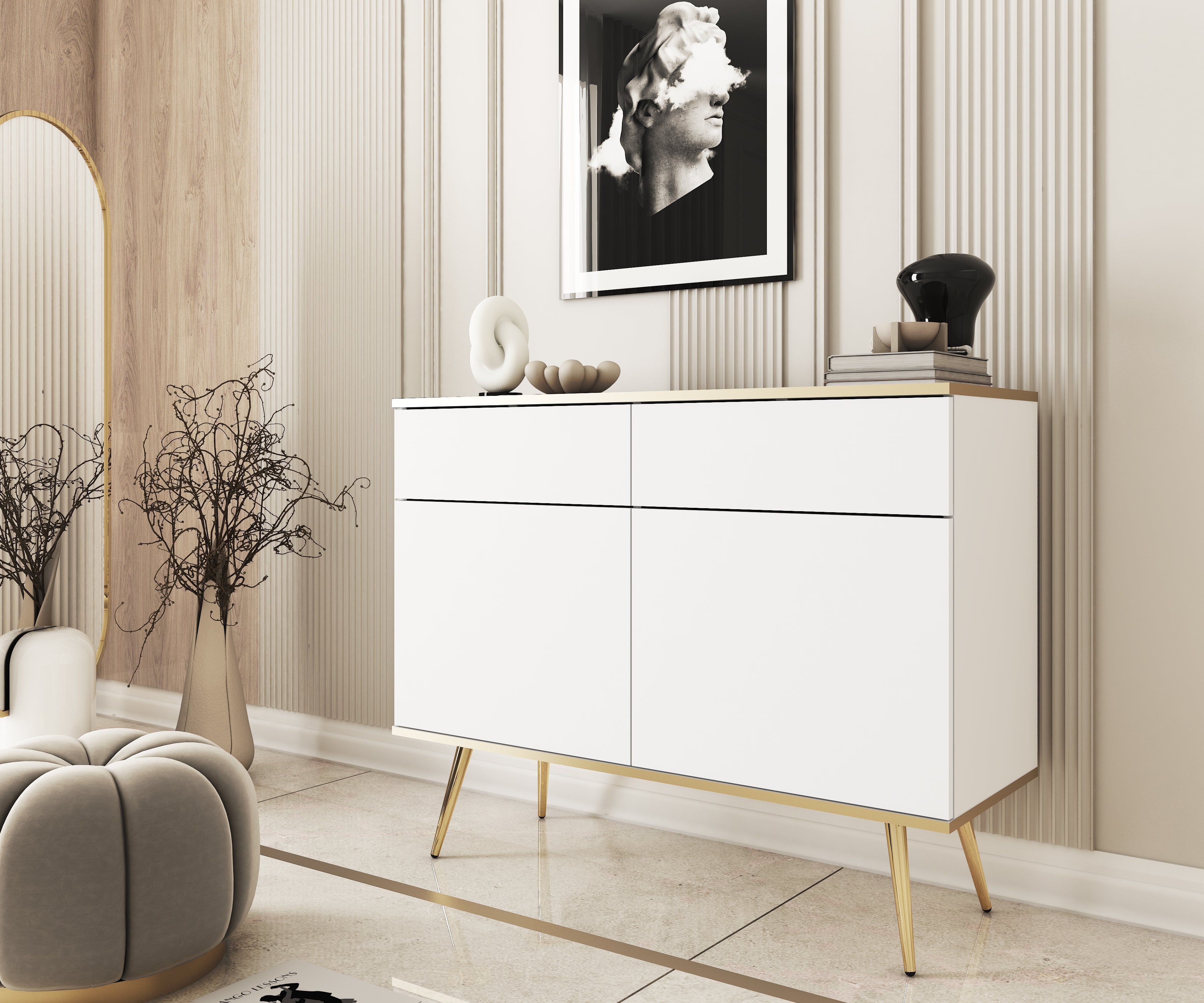 Oro KSZ107 Sideboard White / Gold