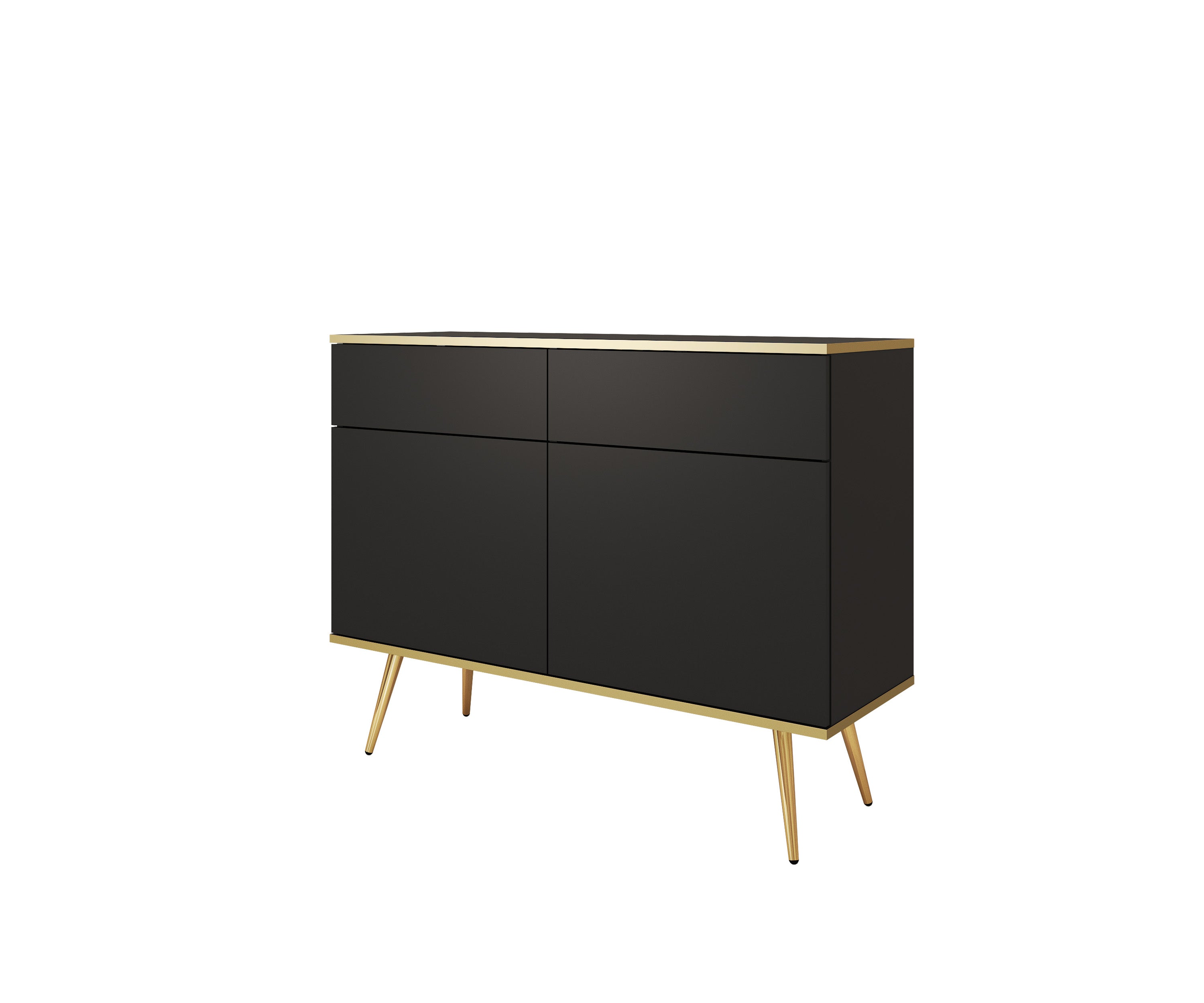 Oro KSZ107 Sideboard Black / Gold Legs