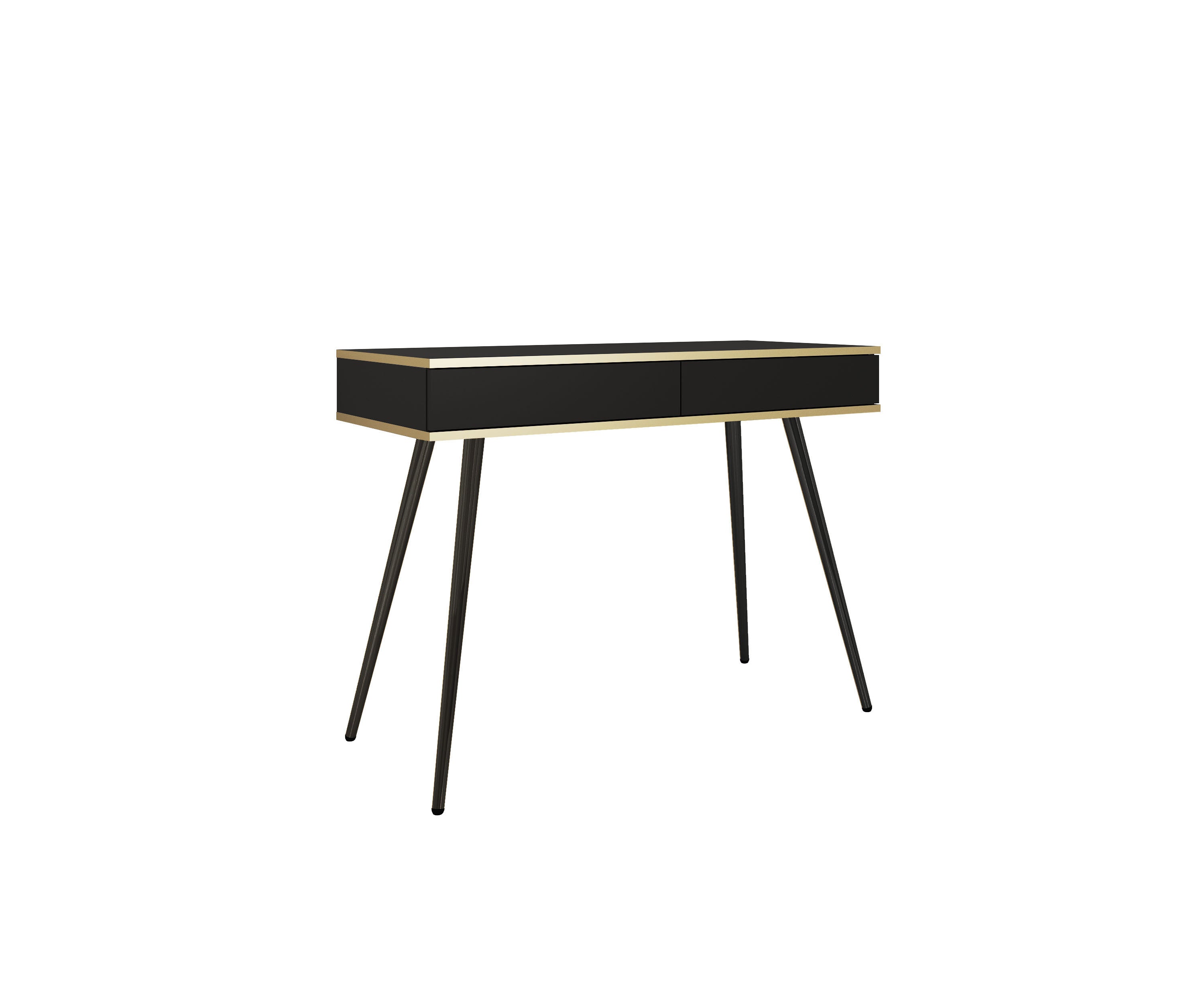 Oro T102 Vanity Table – Black with Black Legs