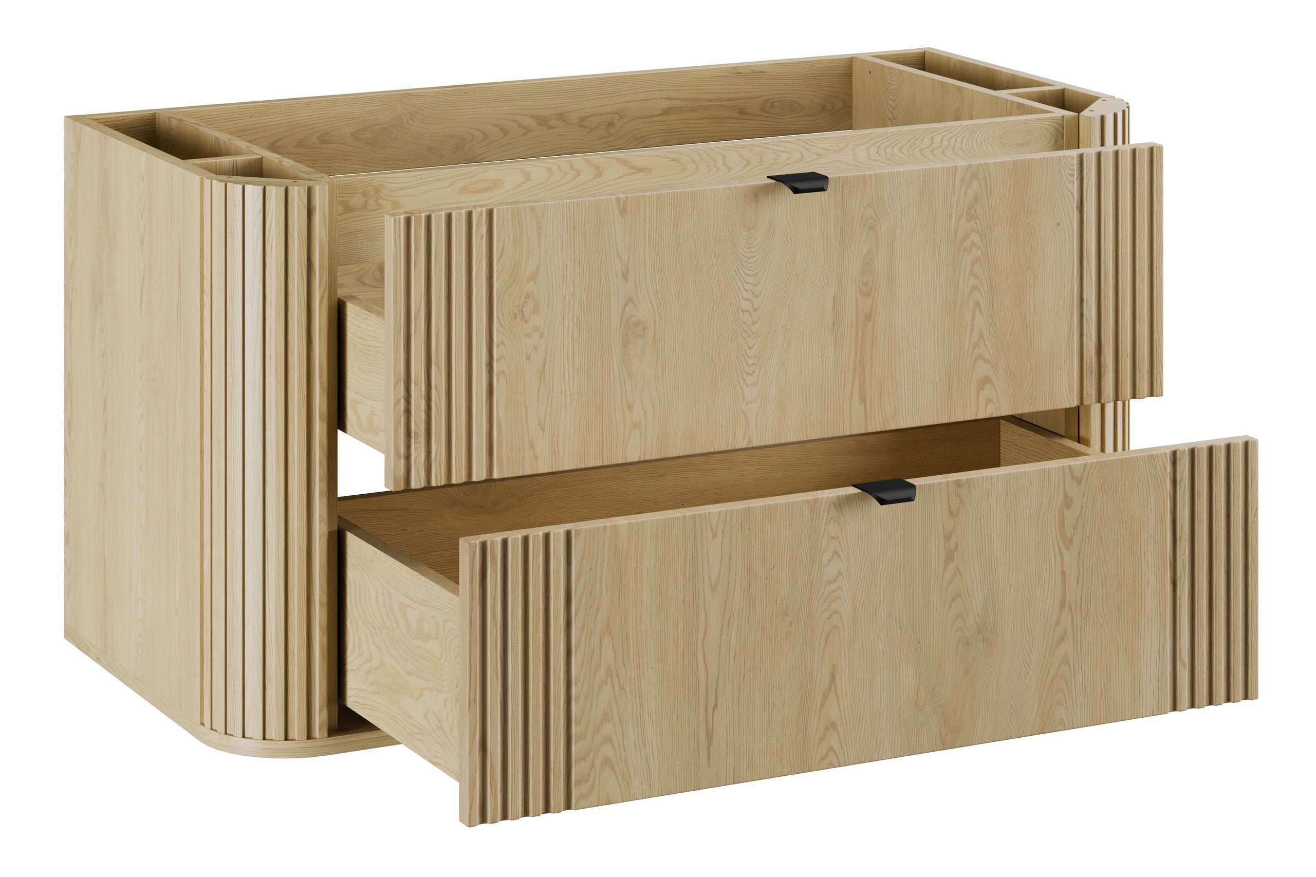 Ovalia Cremona Vanity Unit 80 / 100 / 120 cm – Cremona Oak, 2 Drawers – Configure Your Bathroom
