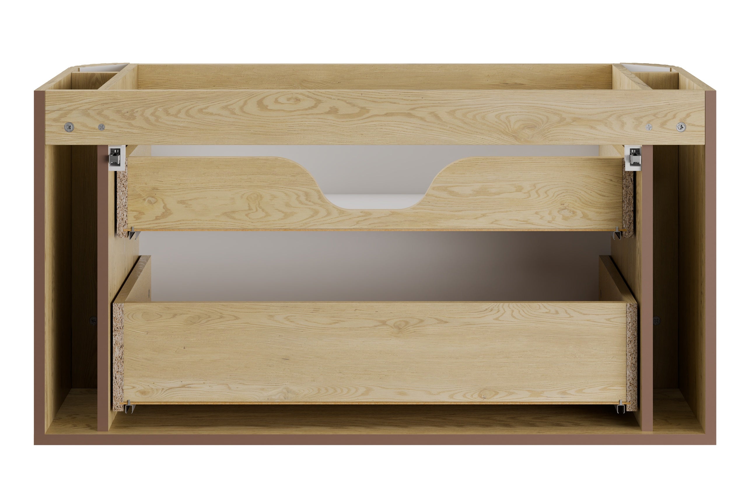 Ovalia Cremona Vanity Unit 80 / 100 / 120 cm – Cremona Oak, 2 Drawers – Configure Your Bathroom