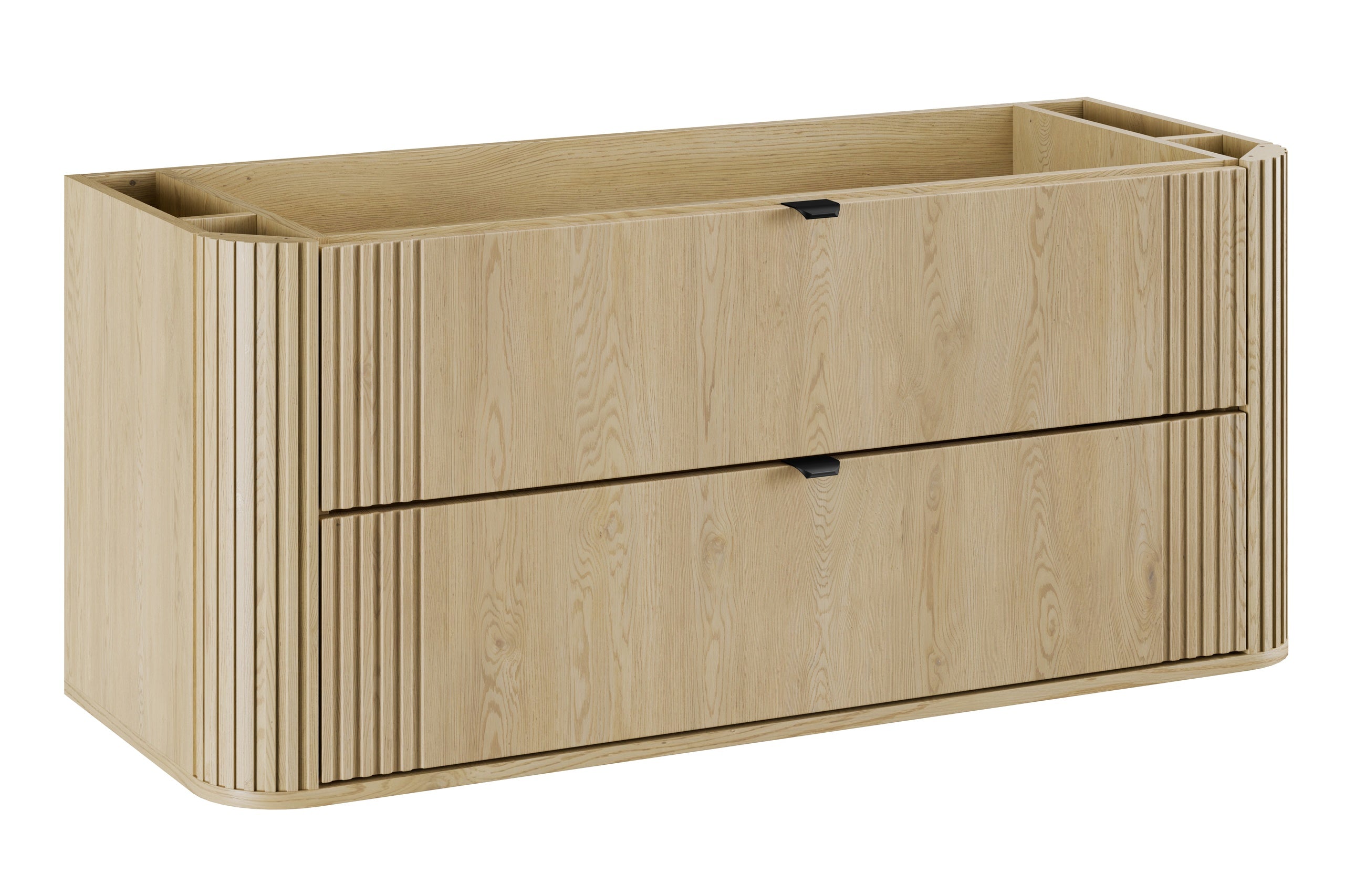Ovalia Cremona Vanity Unit 80 / 100 / 120 cm – Cremona Oak, 2 Drawers – Configure Your Bathroom
