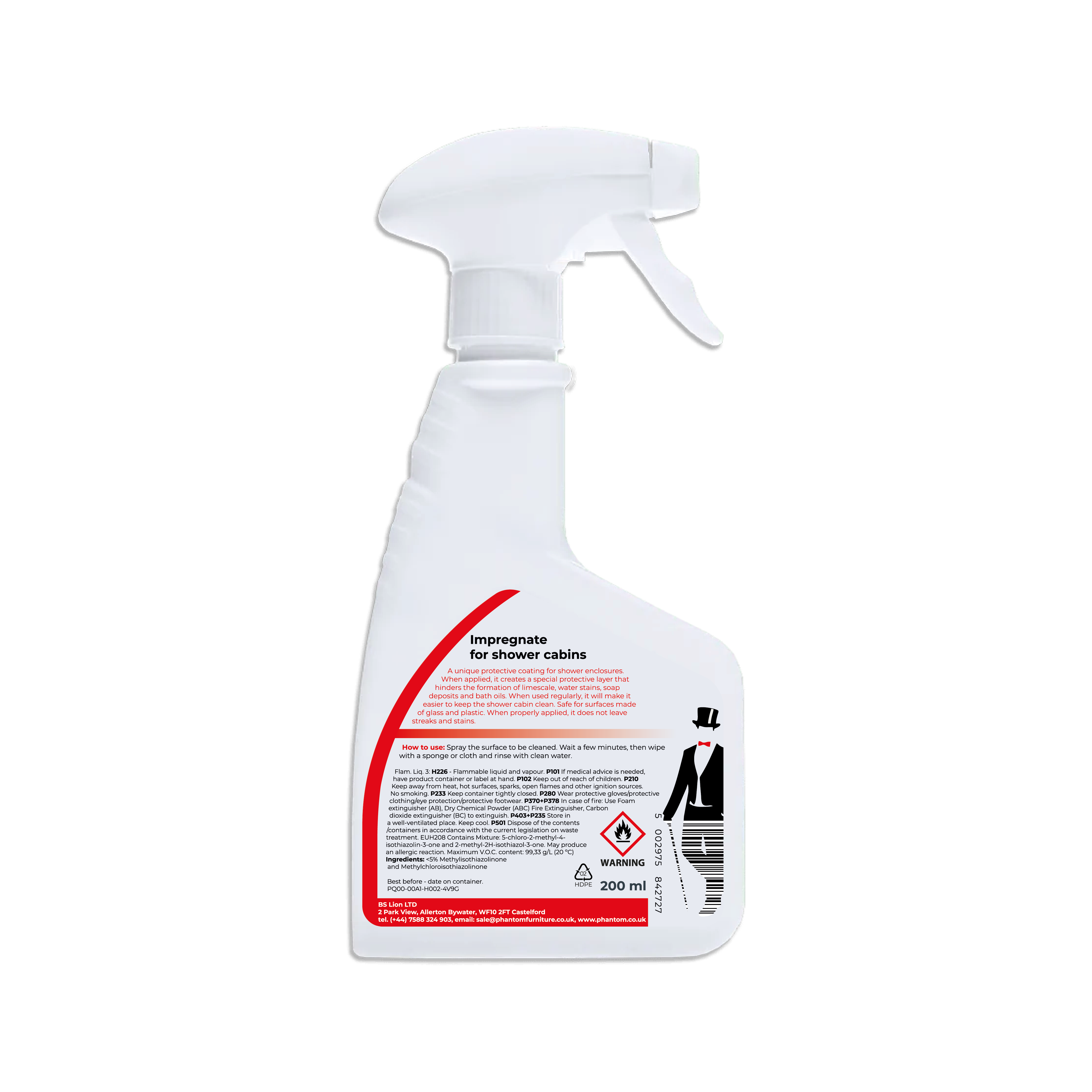Phantom Impregnate for Shower Cabins 200 ml