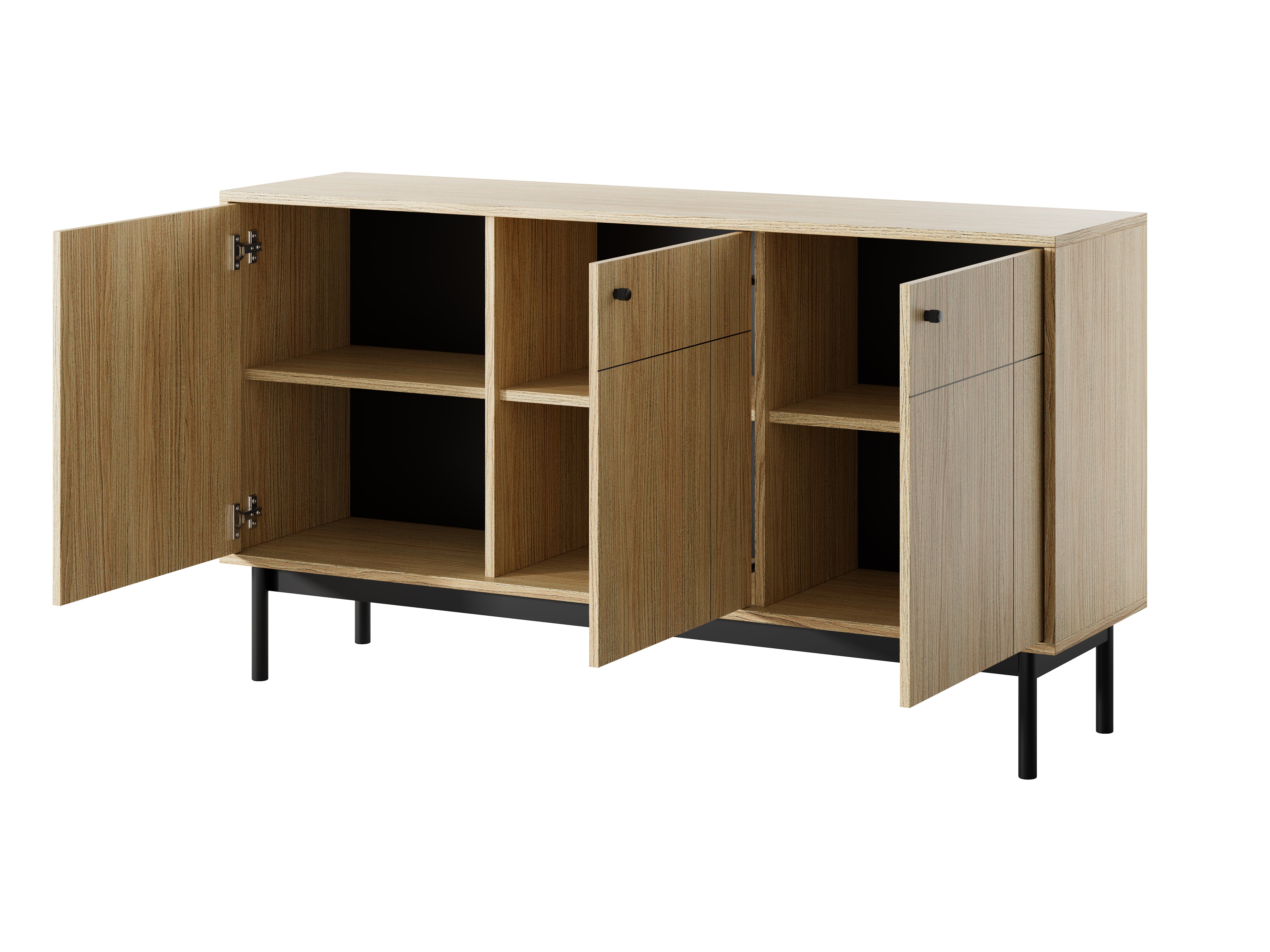 PI Japandi Three-Door K154 Sideboard in Oak Linea