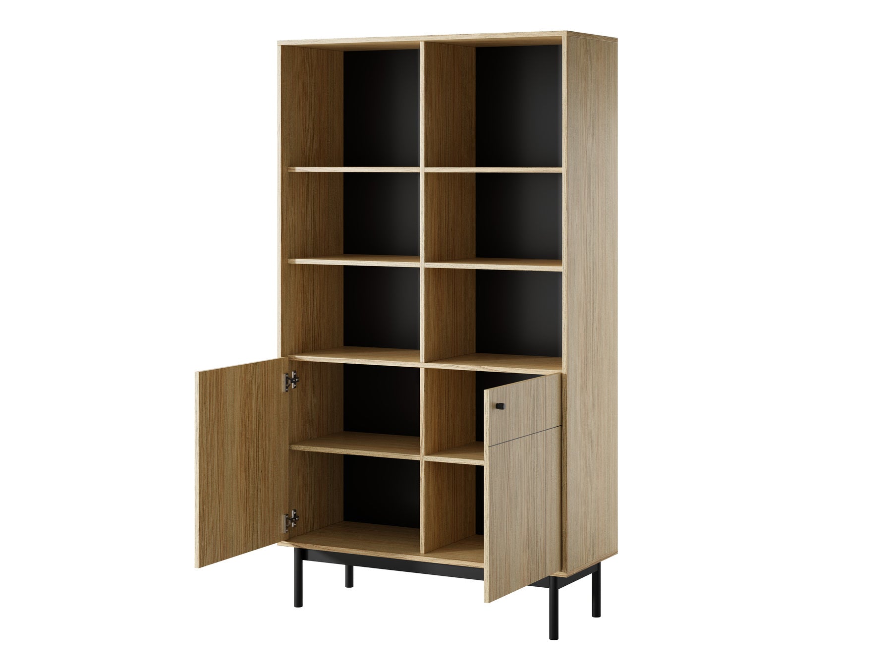 PI Japandi R104 Bookcase Oak Linea