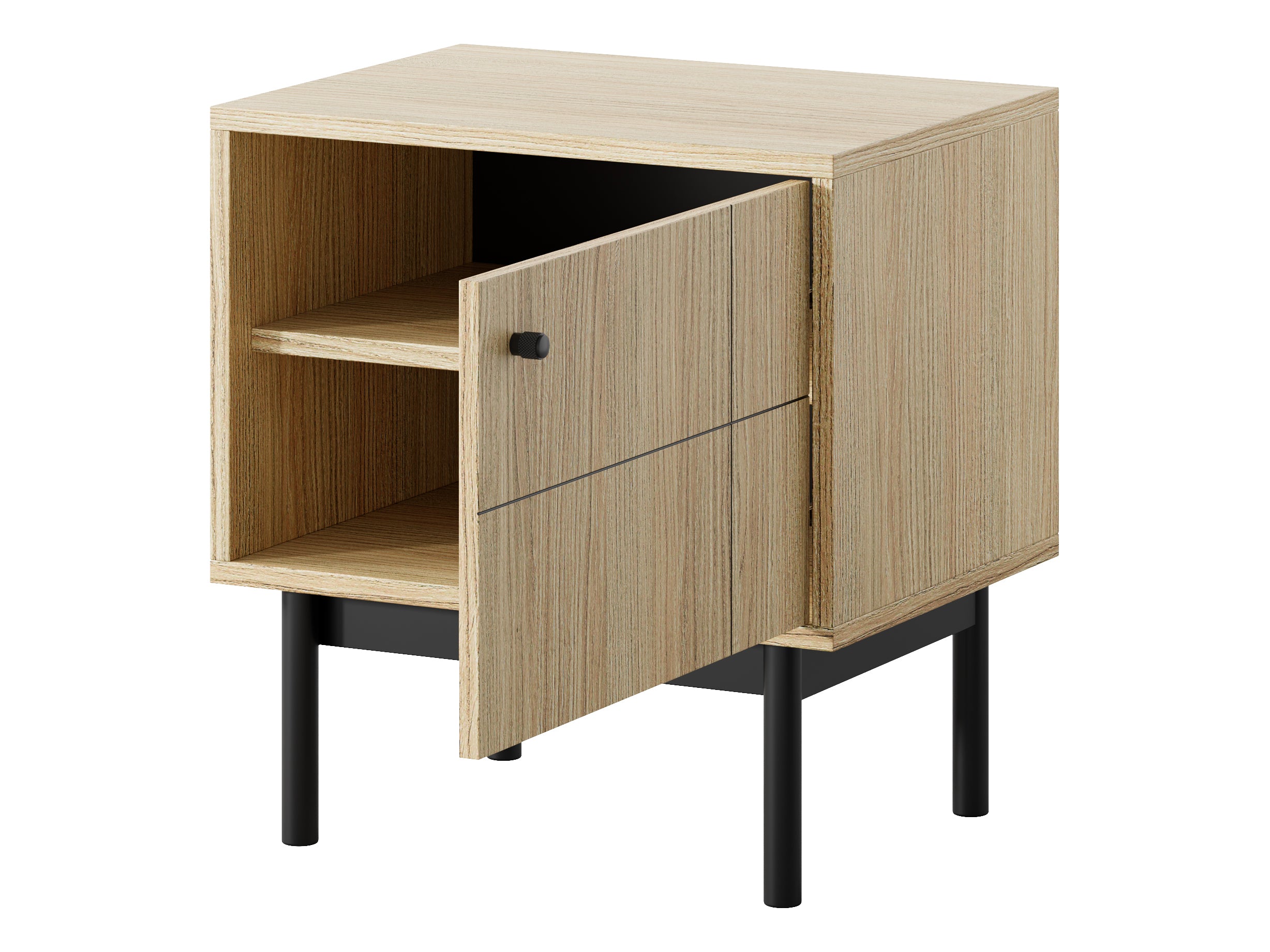 PI Japandi S54 Nightstand in Oak Linea