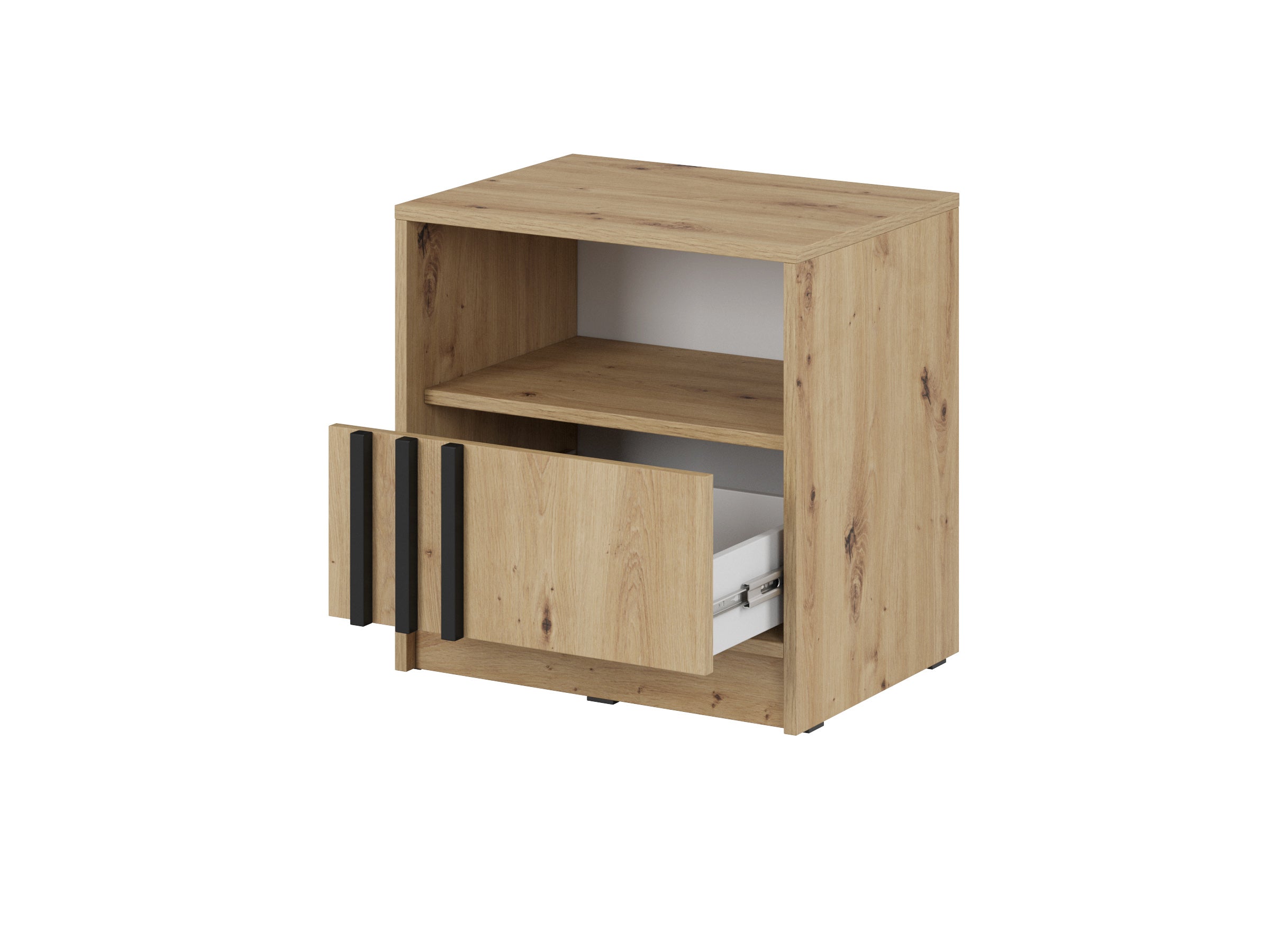 PI Nelly Bedside Table – Artisan Oak / Black