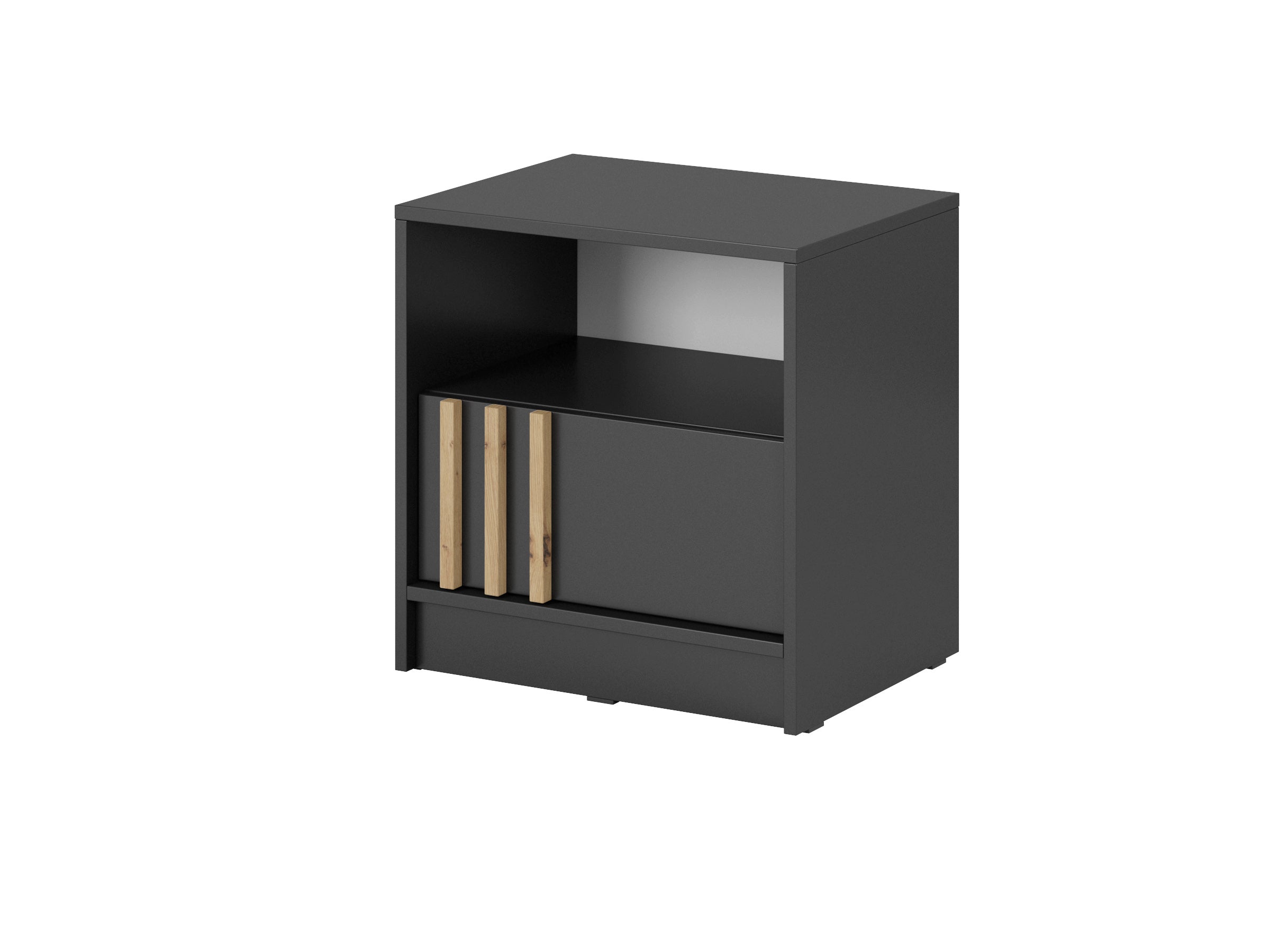 PI Nelly Bedside Table – Graphite / Artisan Oak