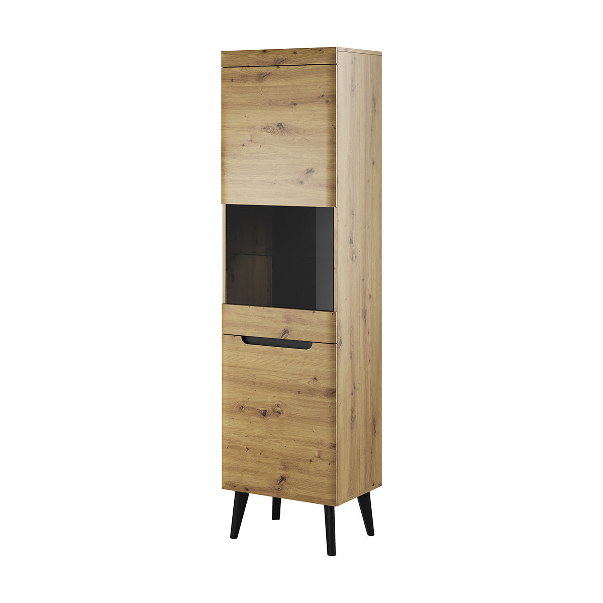 Nordi Cabinet Display Tall Artisan Oak - Scandic style