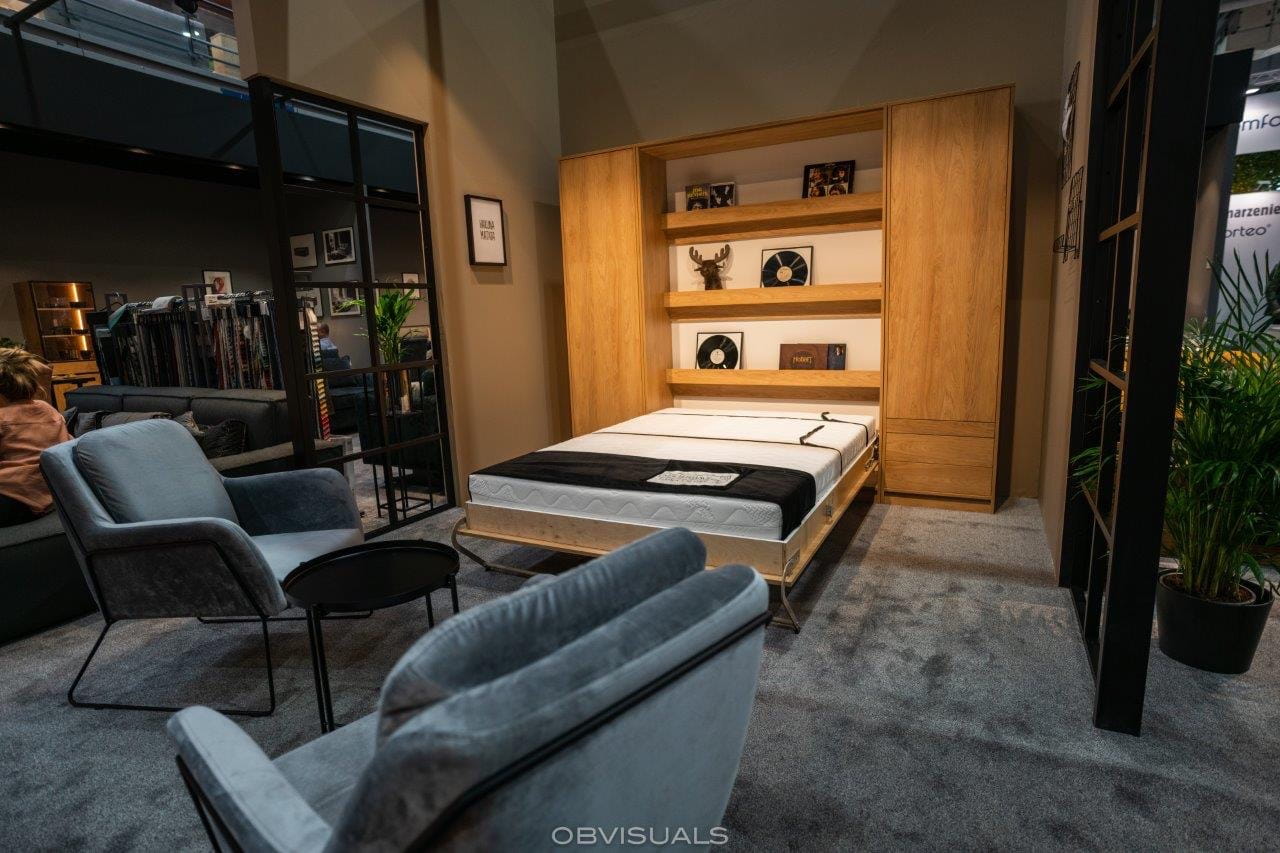 Customizable Murphy Bed Vertical Basic Furniture Set -Sonoma Oak (90 / 120 / 140 × 200 cm)