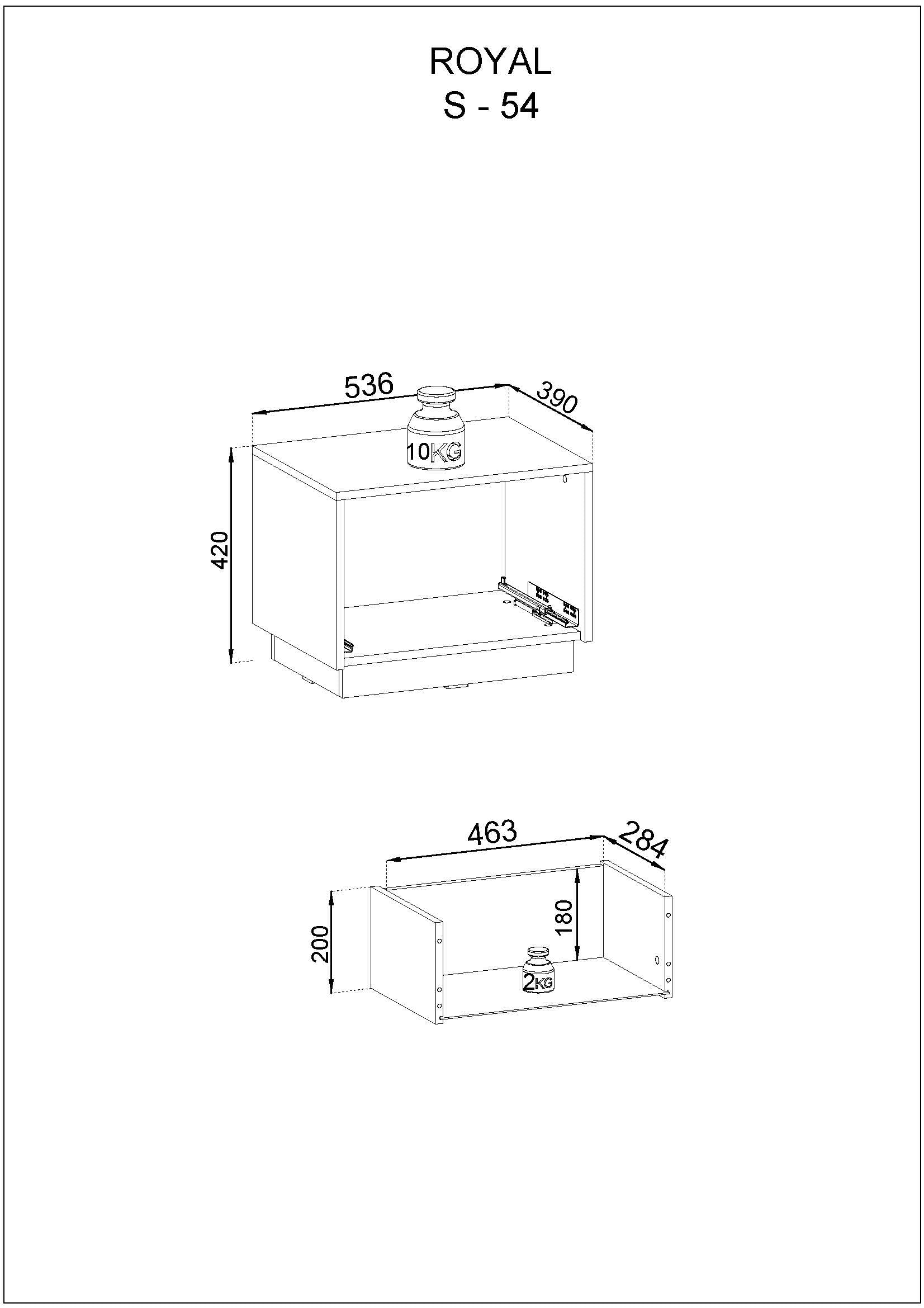 Royal Nightstand - Compact Elegance for Your Bedroom