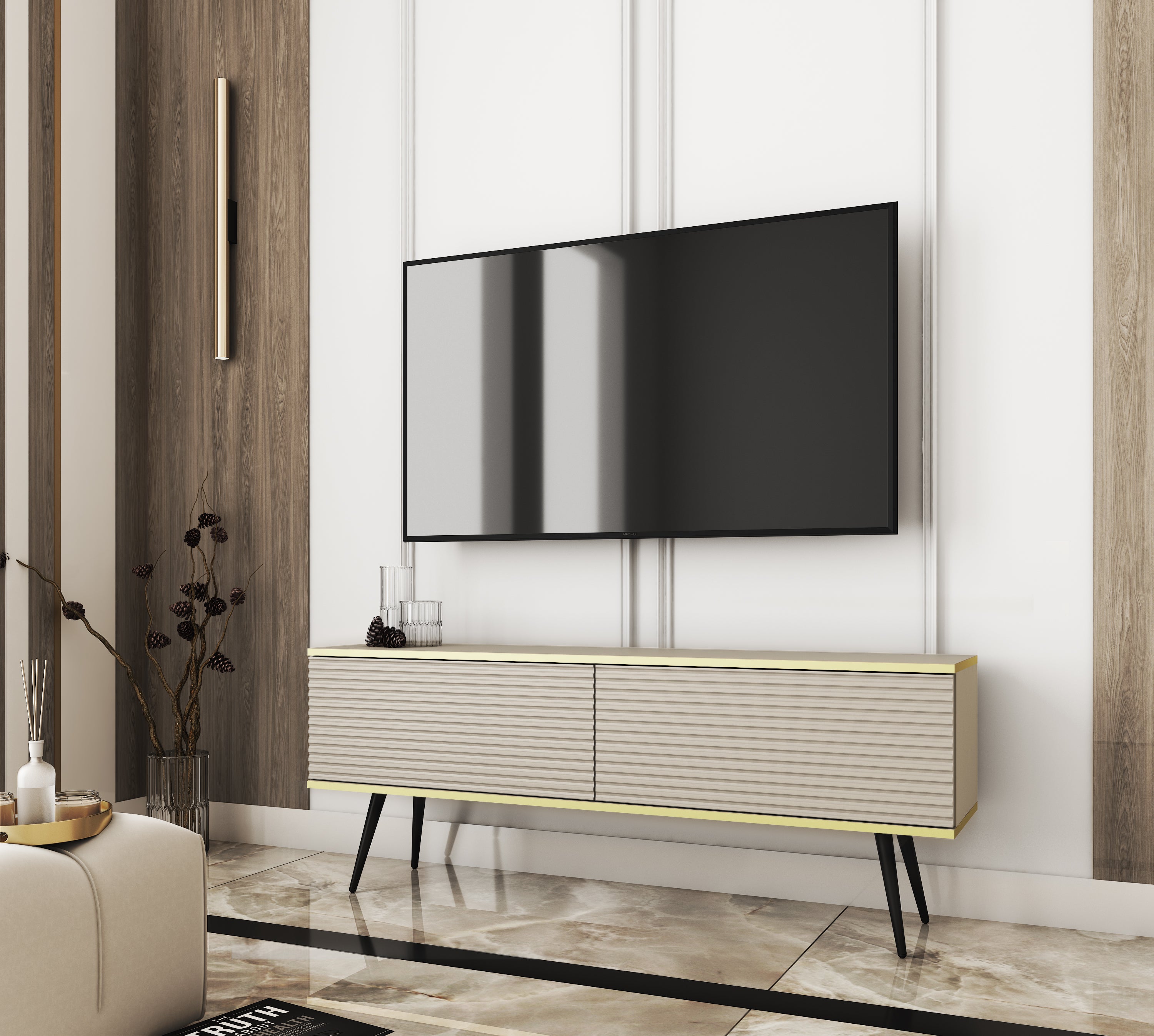 Oro TV Stand 135 - Fresh Design with Versatile Configuration