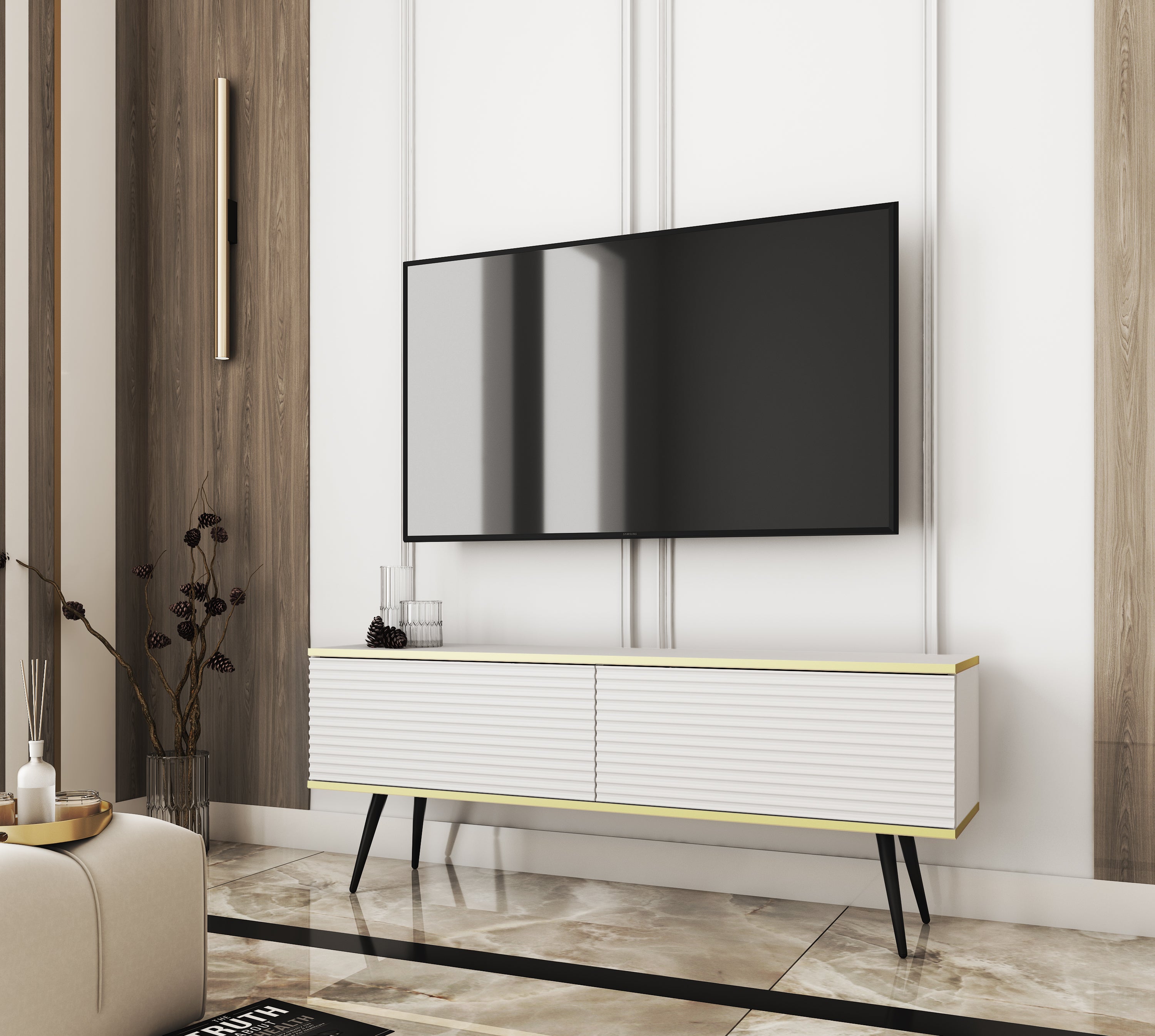 Oro TV Stand 135 - Fresh Design with Versatile Configuration