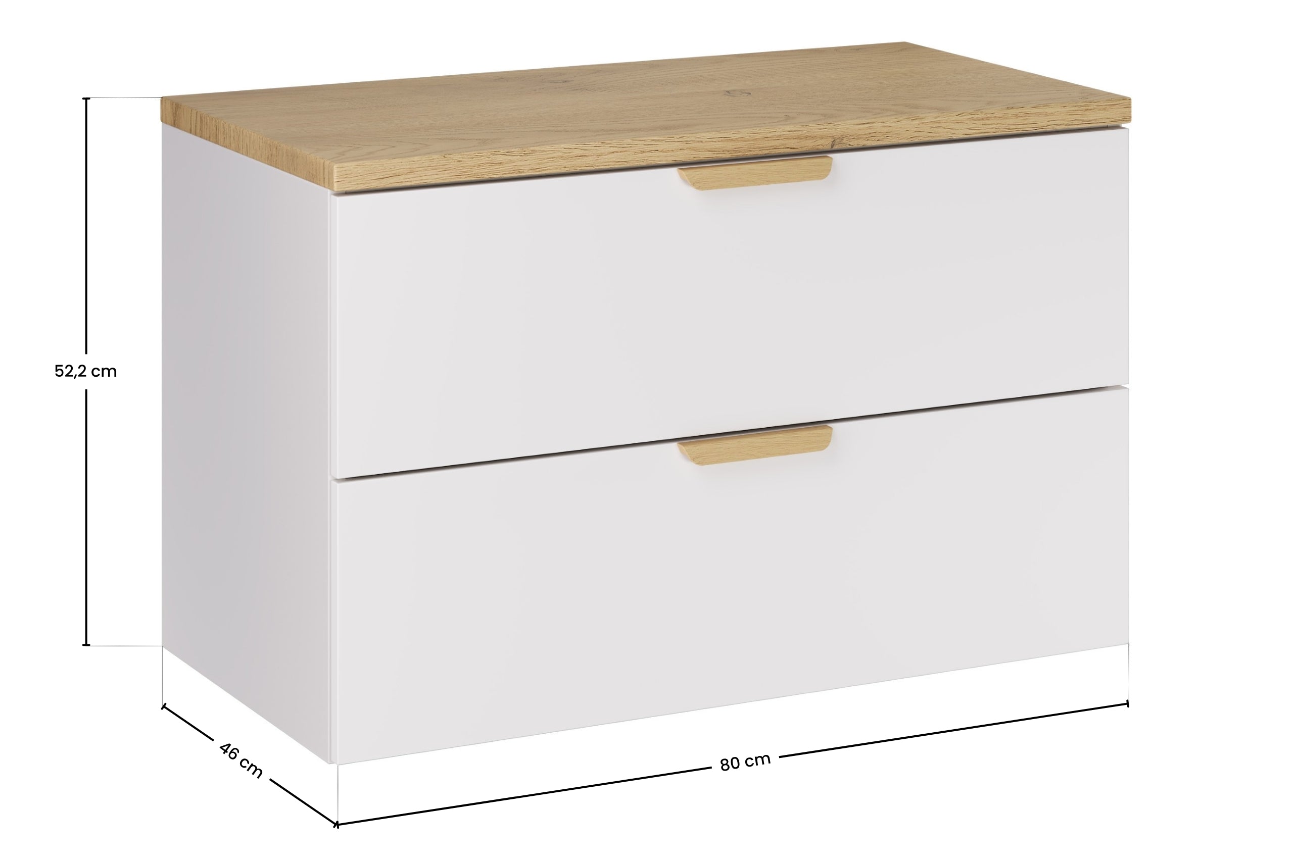 Aster White Bathroom Vanity Unit Set – 120 cm, White Matt & Cremona Oak – Configure Your Bathrom