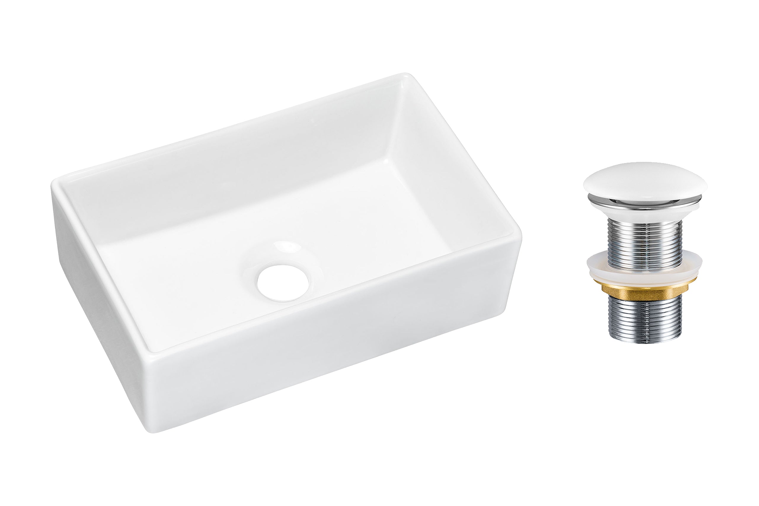 Click-Clack Basin Waste – Gloss White, T201-3