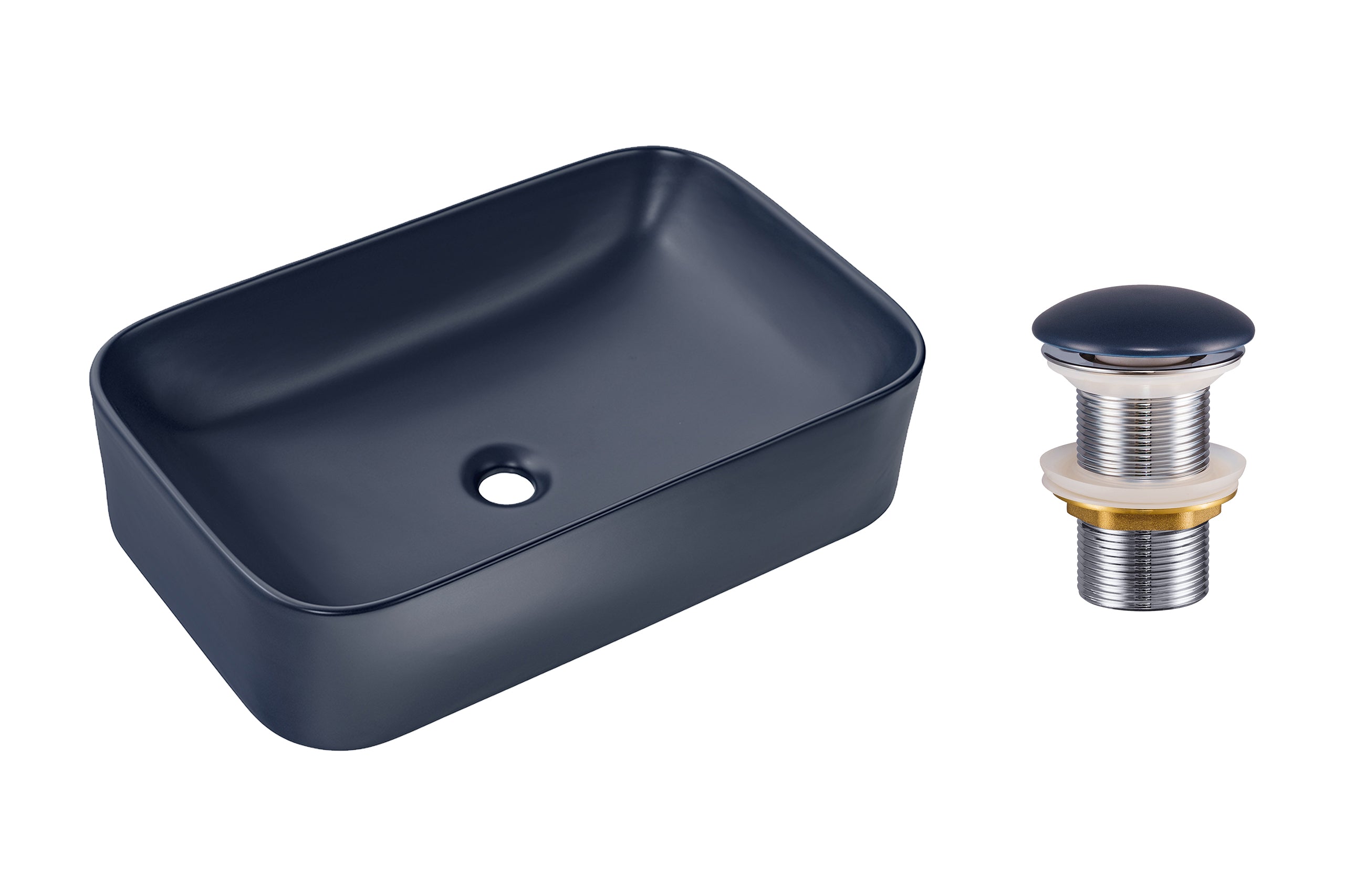 Click-Clack Basin Waste – Matt Navy Blue, T201MNB-3