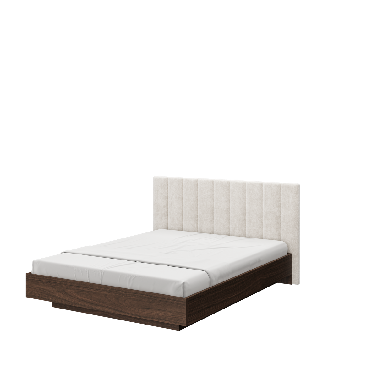 SOBA Bed with Upholstered Headboard – Villa Walnut, 140 / 160 / 180 cm