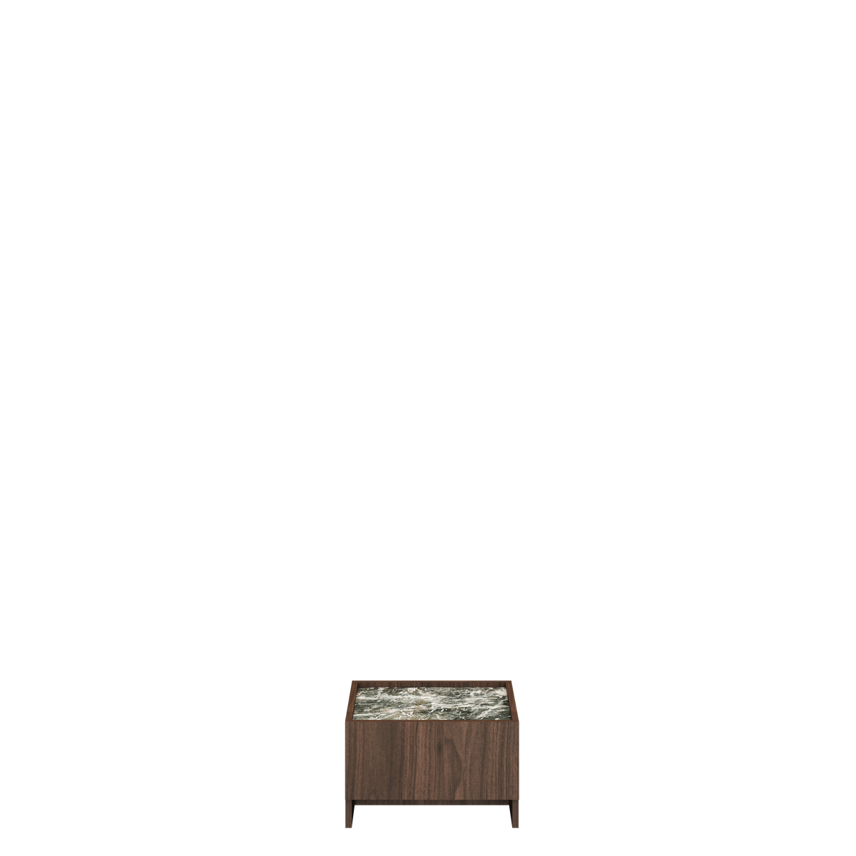 SOBA Bedside Table – Orzech Villa & Green Stone Effect, 50 cm
