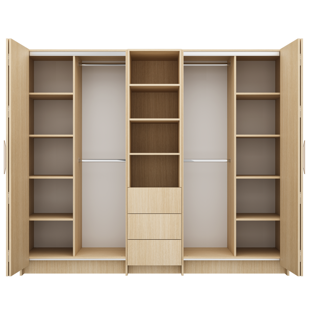 SOBA Copenhagen Oak Modular Wardrobe Set – 250 cm