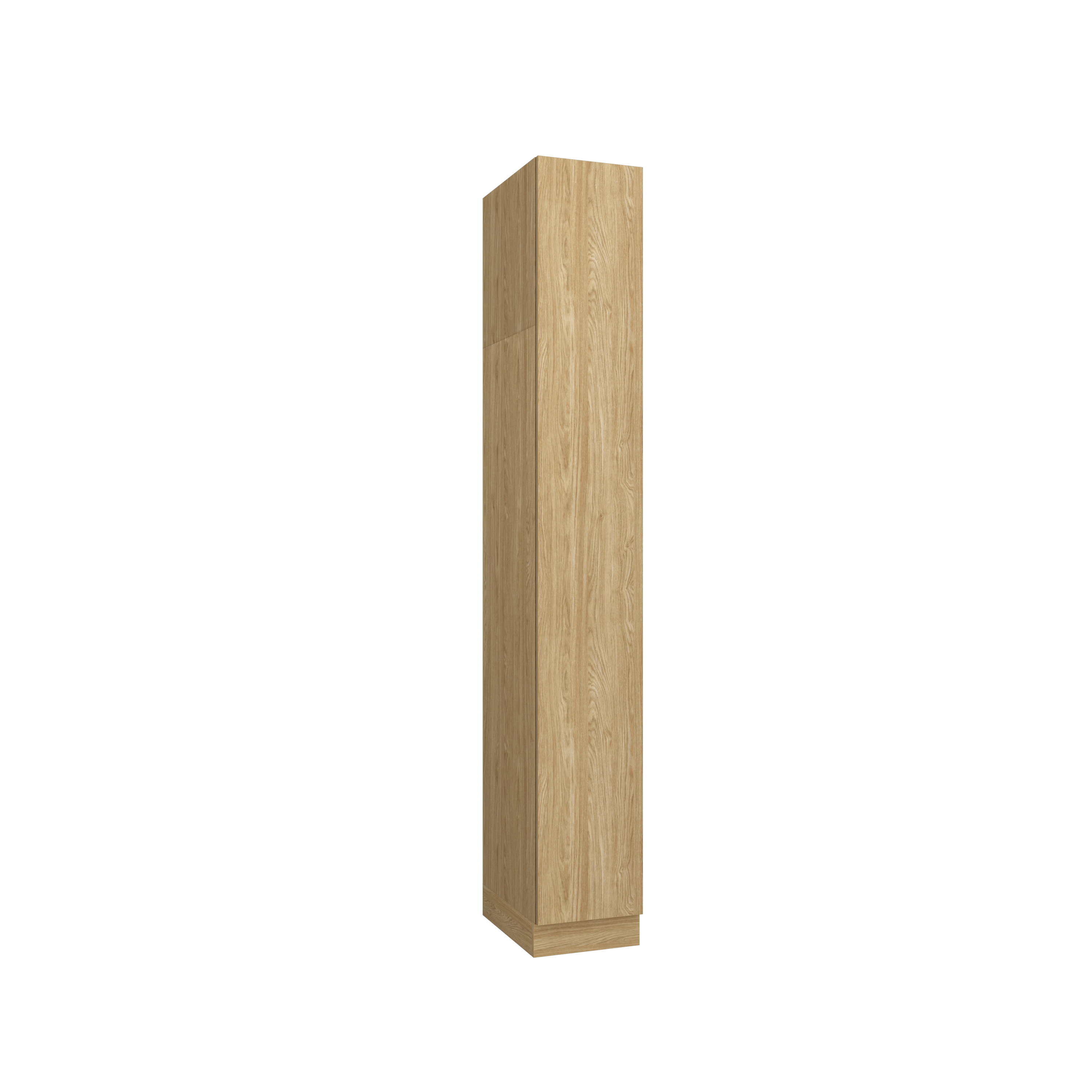 SLEEP VARIA Wardrobe 1D 35 cm with Shelves – Oiled Oak / Oiled Oak