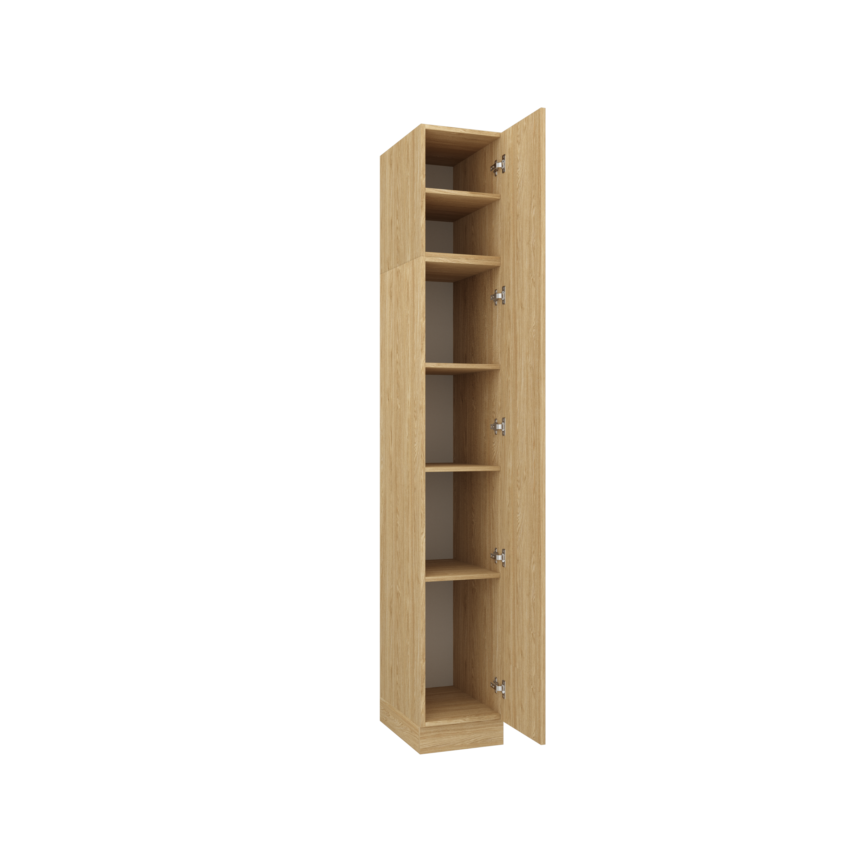 SLEEP VARIA Wardrobe 1D 35 cm with Shelves – Oiled Oak / Oiled Oak
