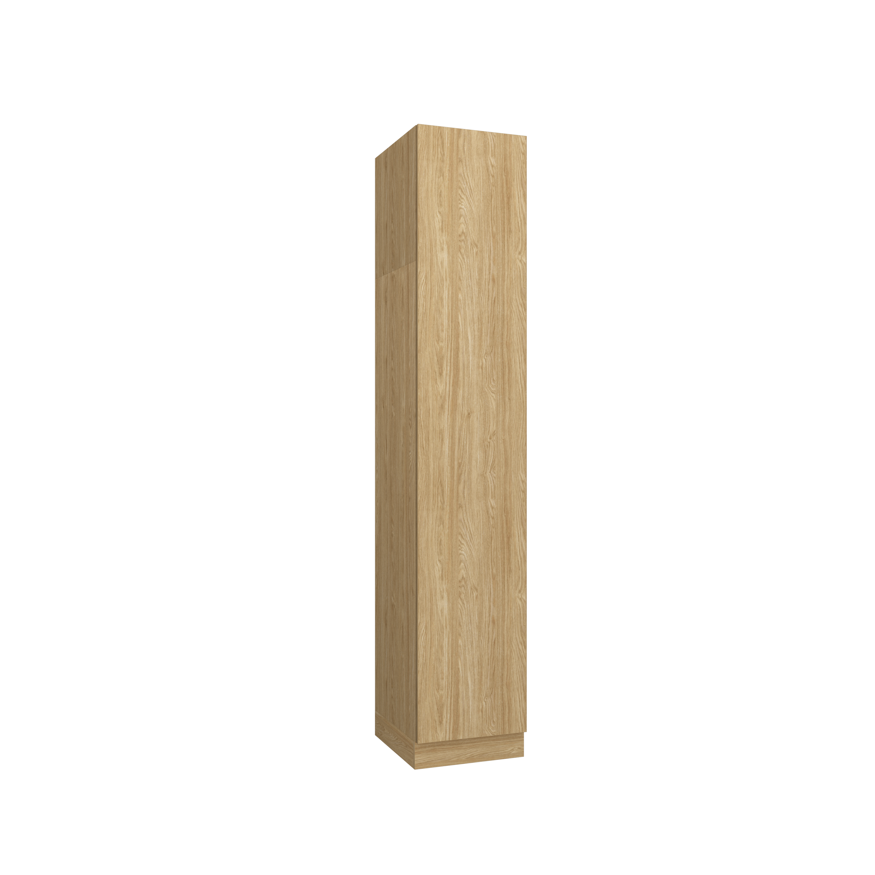SLEEP VARIA 1D Wardrobe with Rail and Shelf 45 cm – Oiled Oak / Oiled Oak