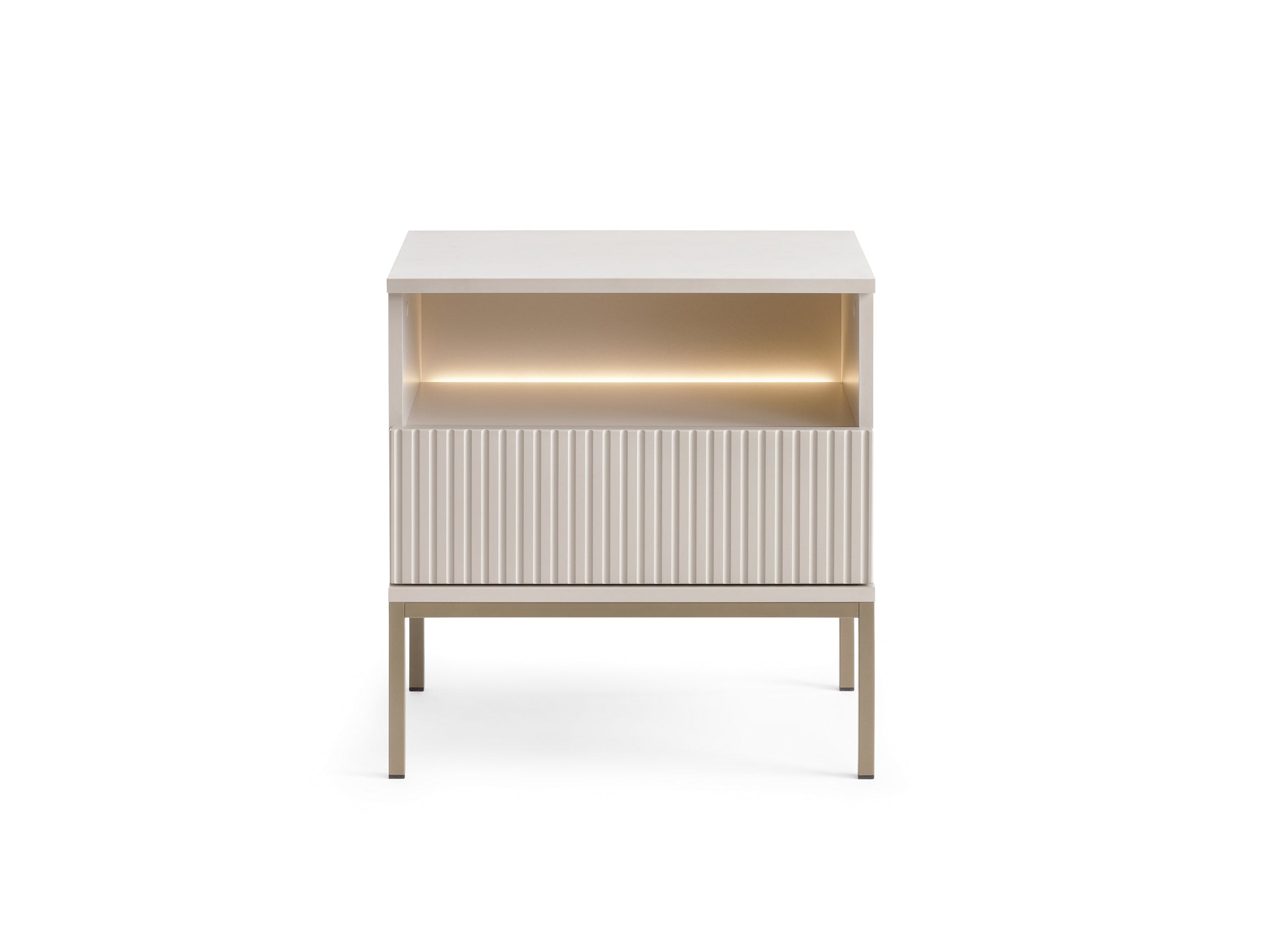 Sento Nightstand - Modern Simplicity with Functional Elegance Cashmere
