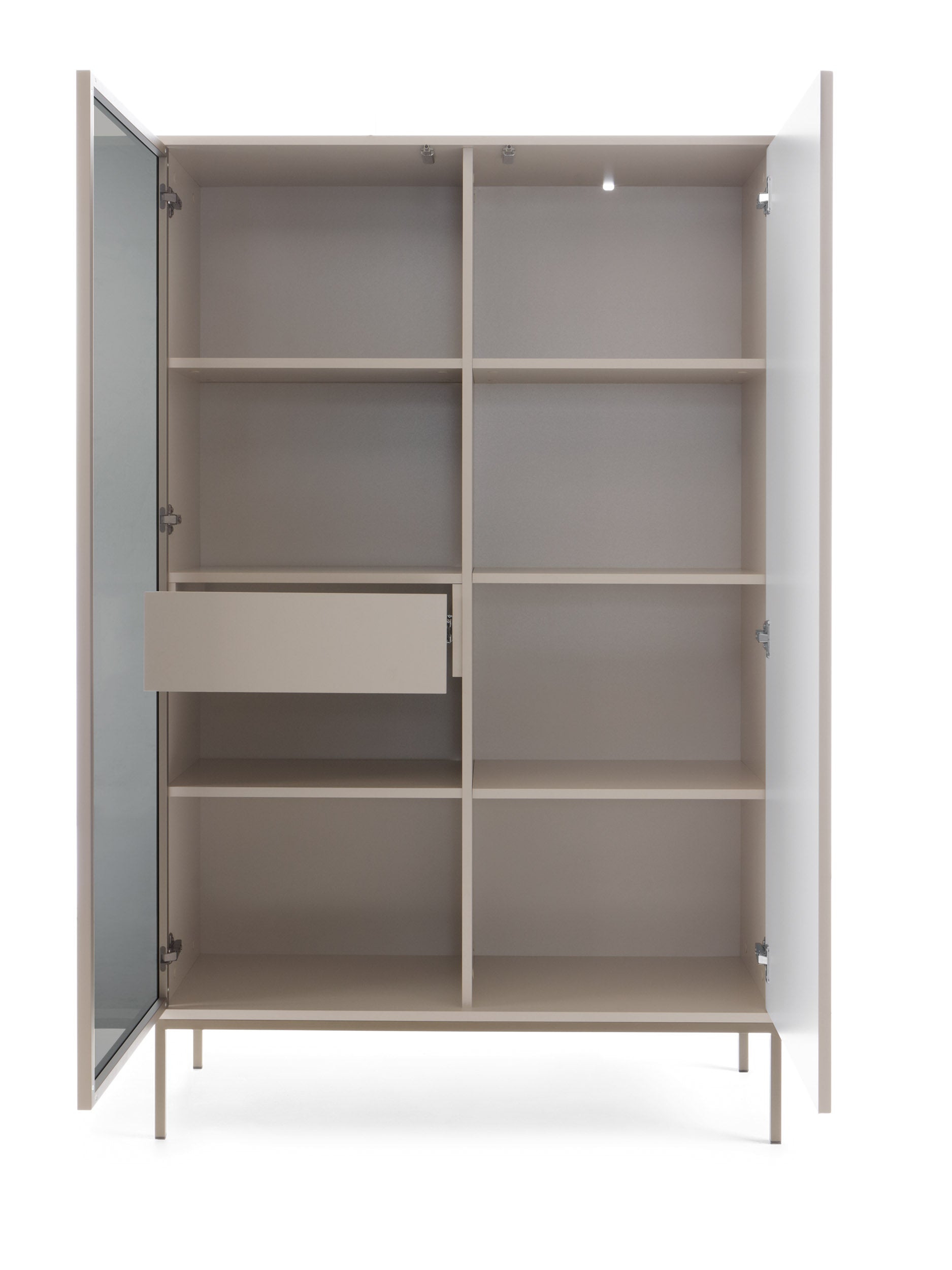 Sento Tall Display Cabinet - Modern Elegance Cashmere