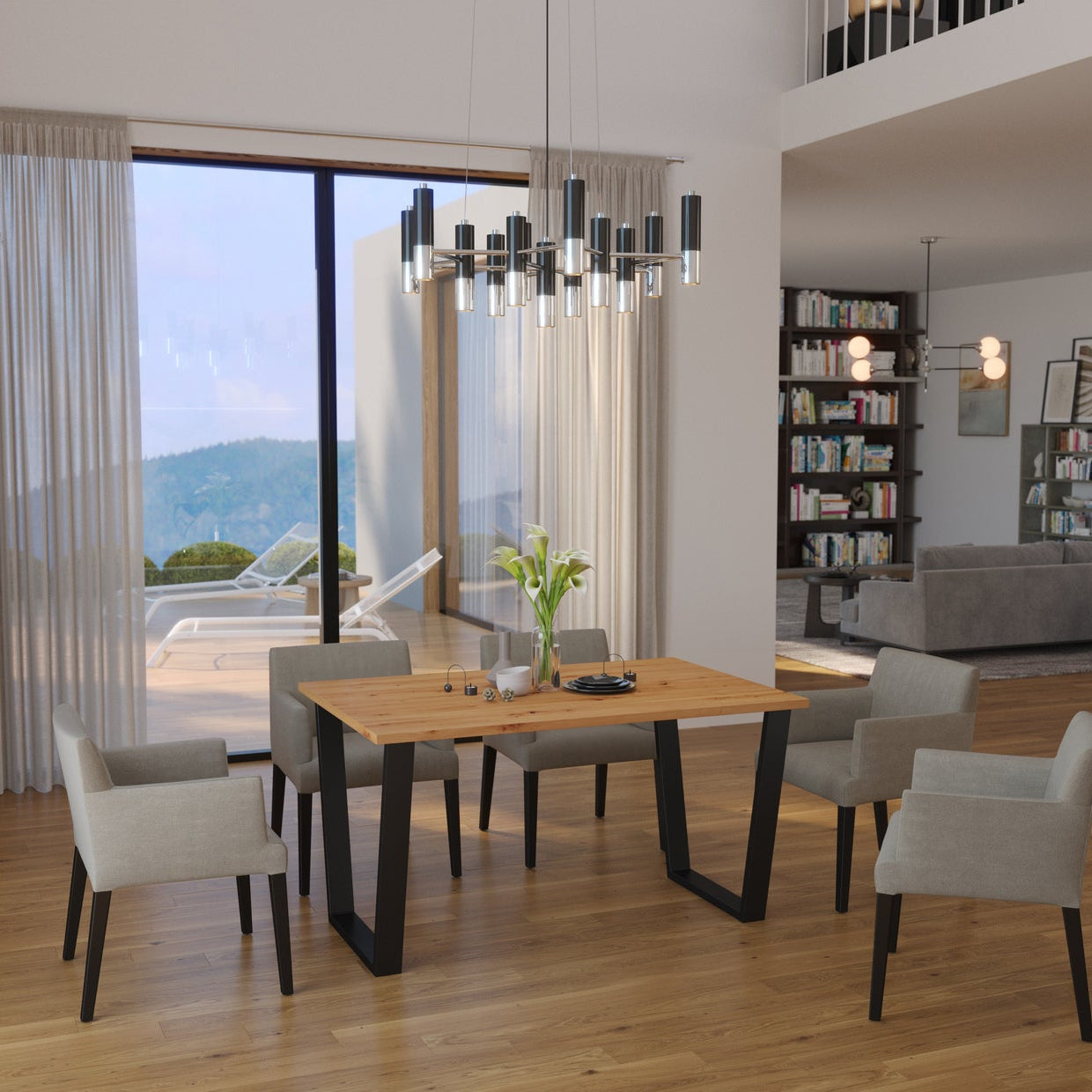 LE Cezar Dining Table – Artisan Oak 138 x 90 cm