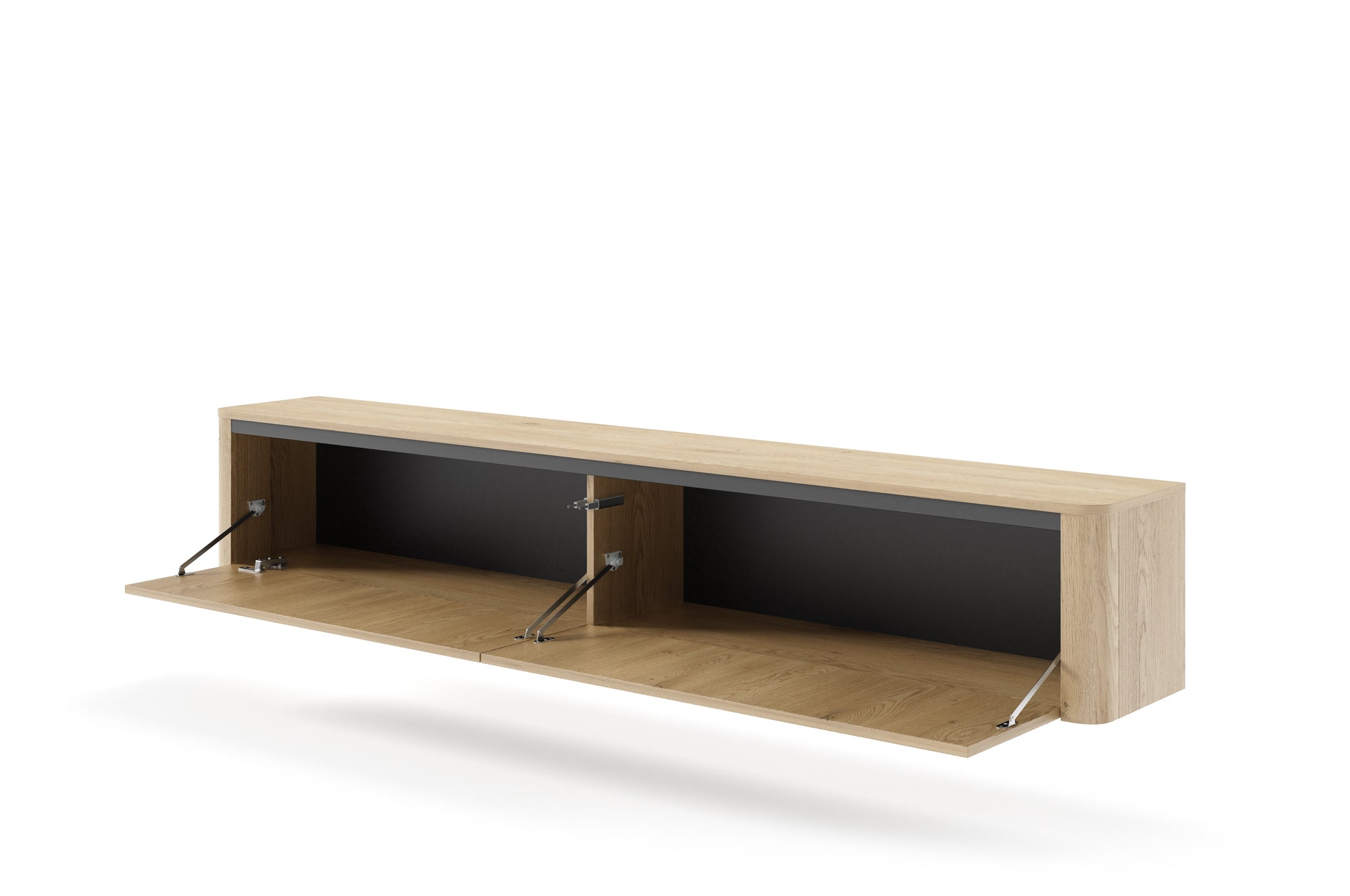 Lask Torro – Wall-Mounted TV Cabinet 200 cm with 2 Doors (200 × 32.8 × 31.7 cm)