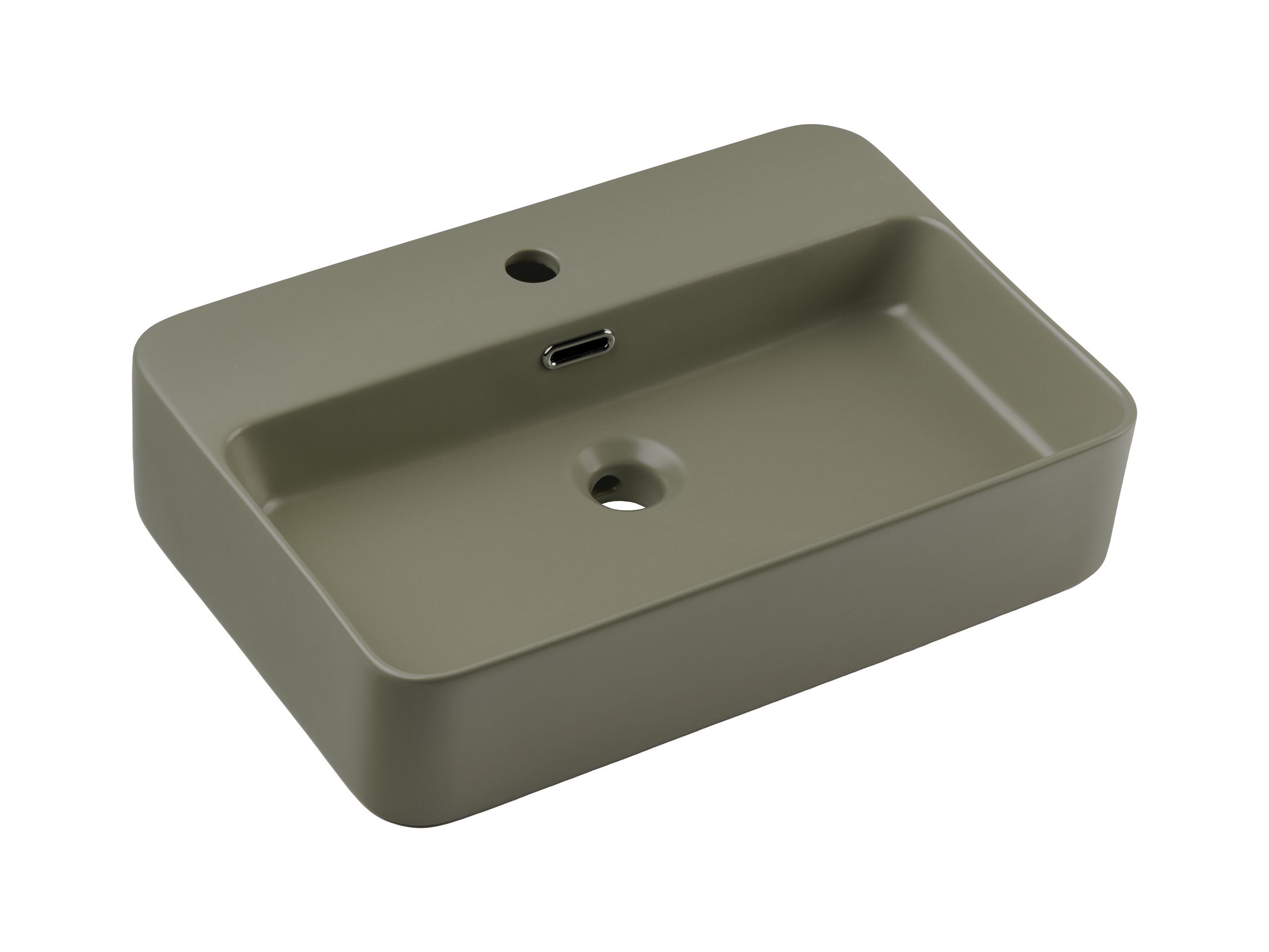 TRUST 2 Countertop Basin – Matt Oliver Green, 55×38 cm