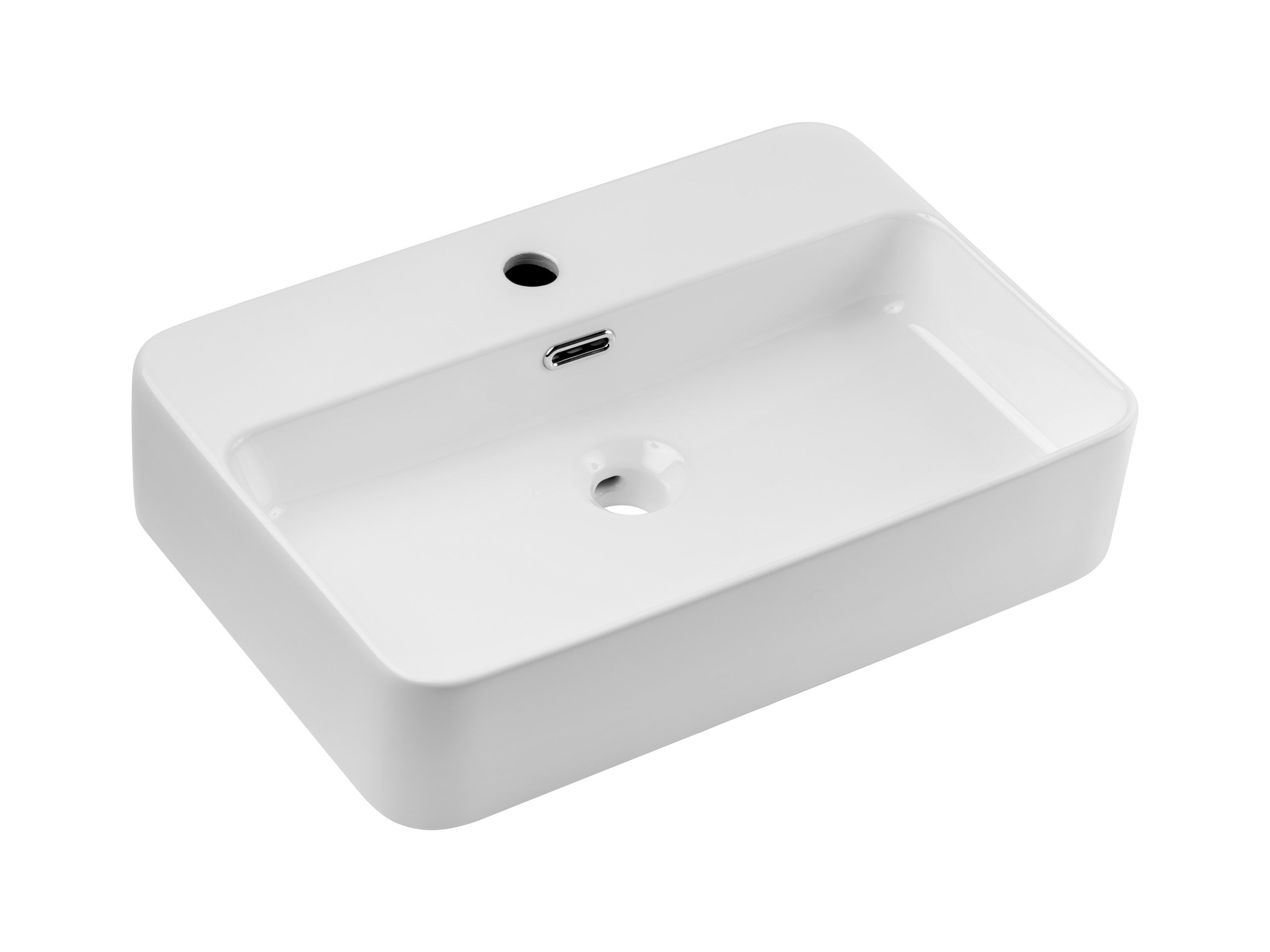 TRUST 2 Countertop Basin – Gloss White, 55×38 cm