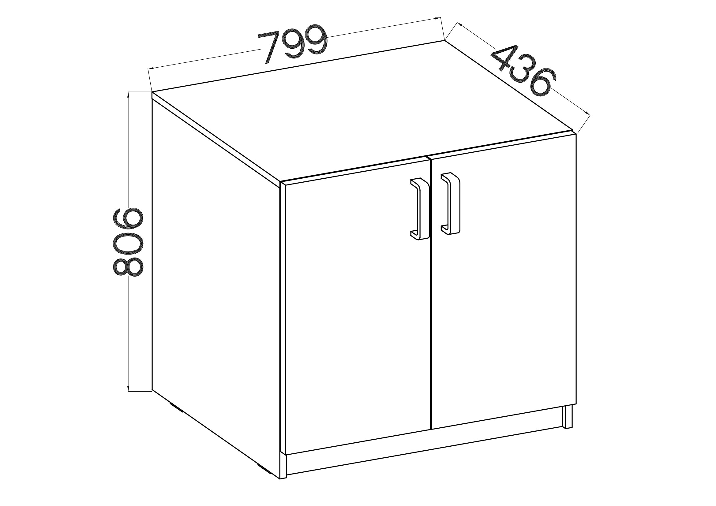 LE Malta 102 2F Lower Cabinet in Artisan Oak