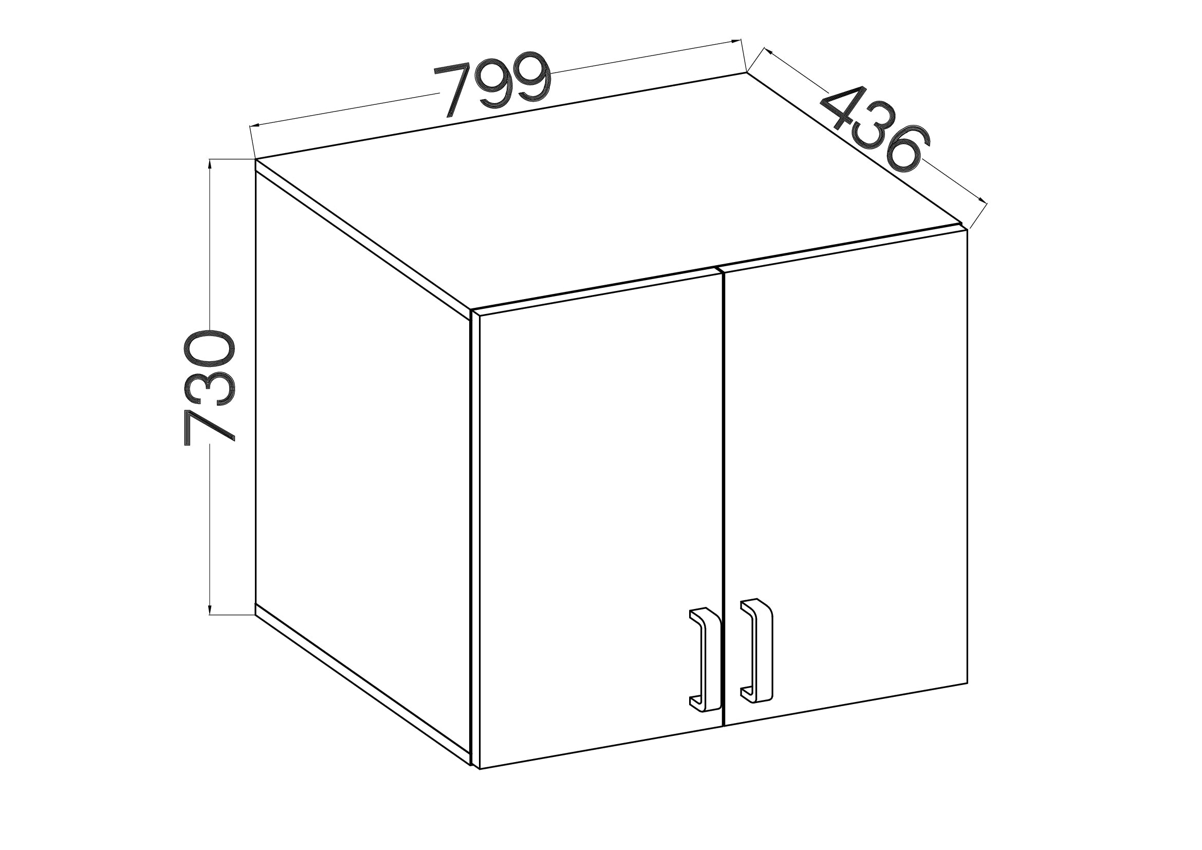 LE Malta 104 2F Upper Cabinet in Artisan Oak