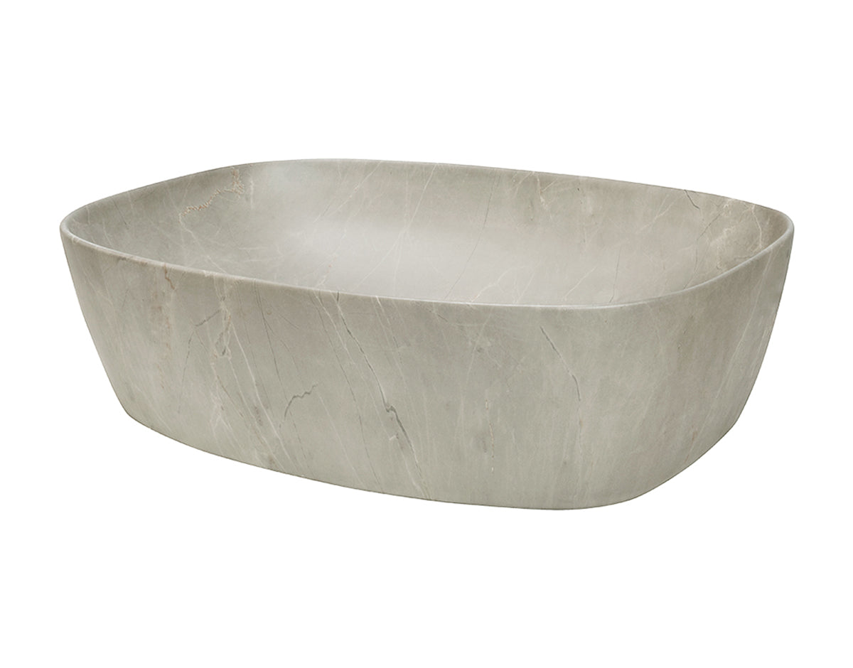 Anna Dark Beige Marble Countertop Basin – Matt Finish, 50.5 cm