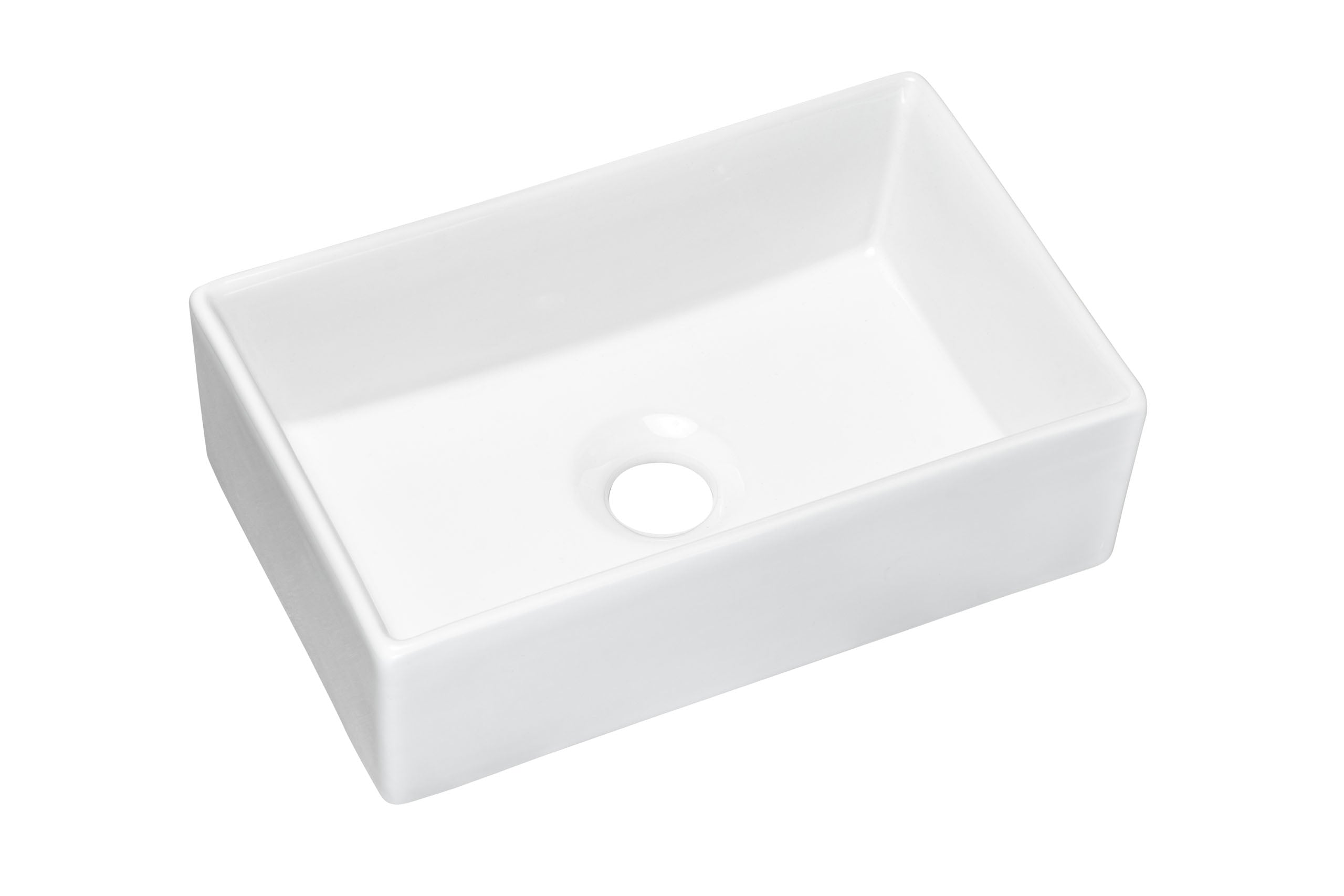 Gaja Countertop Basin – Shiny White, 35 cm