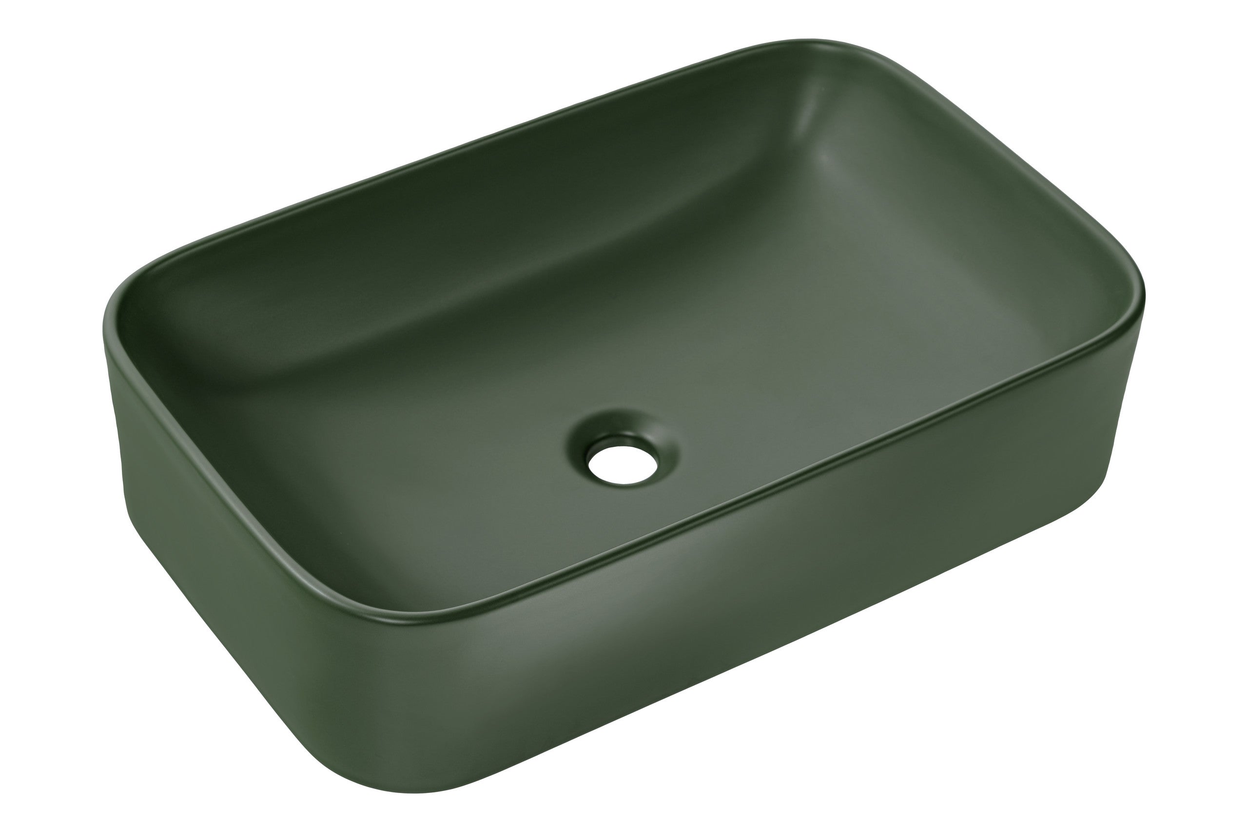 Kama Countertop Basin – Matt Forest Green, 61 cm