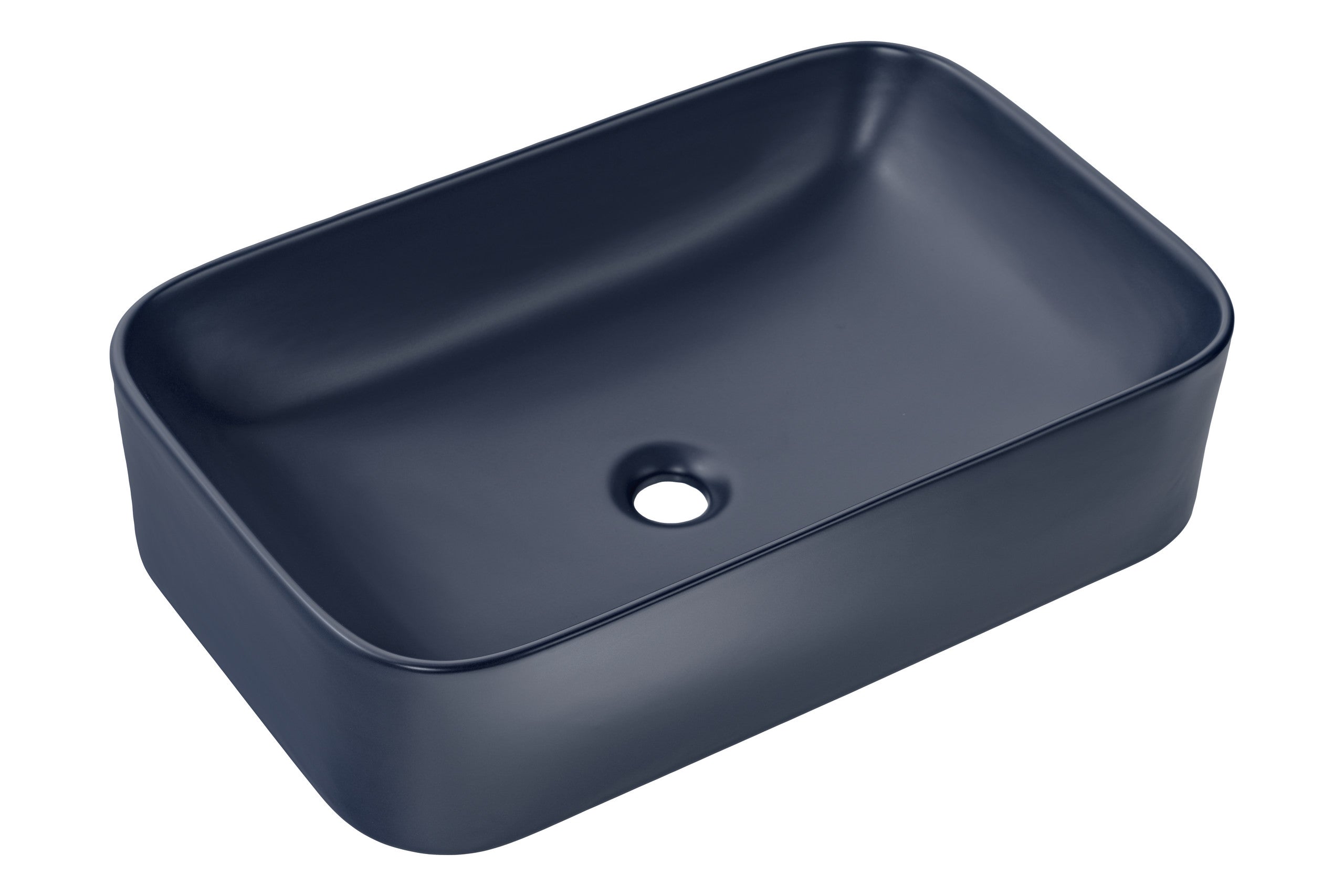 Kama Countertop Basin – Matt Navy Blue, 61 cm