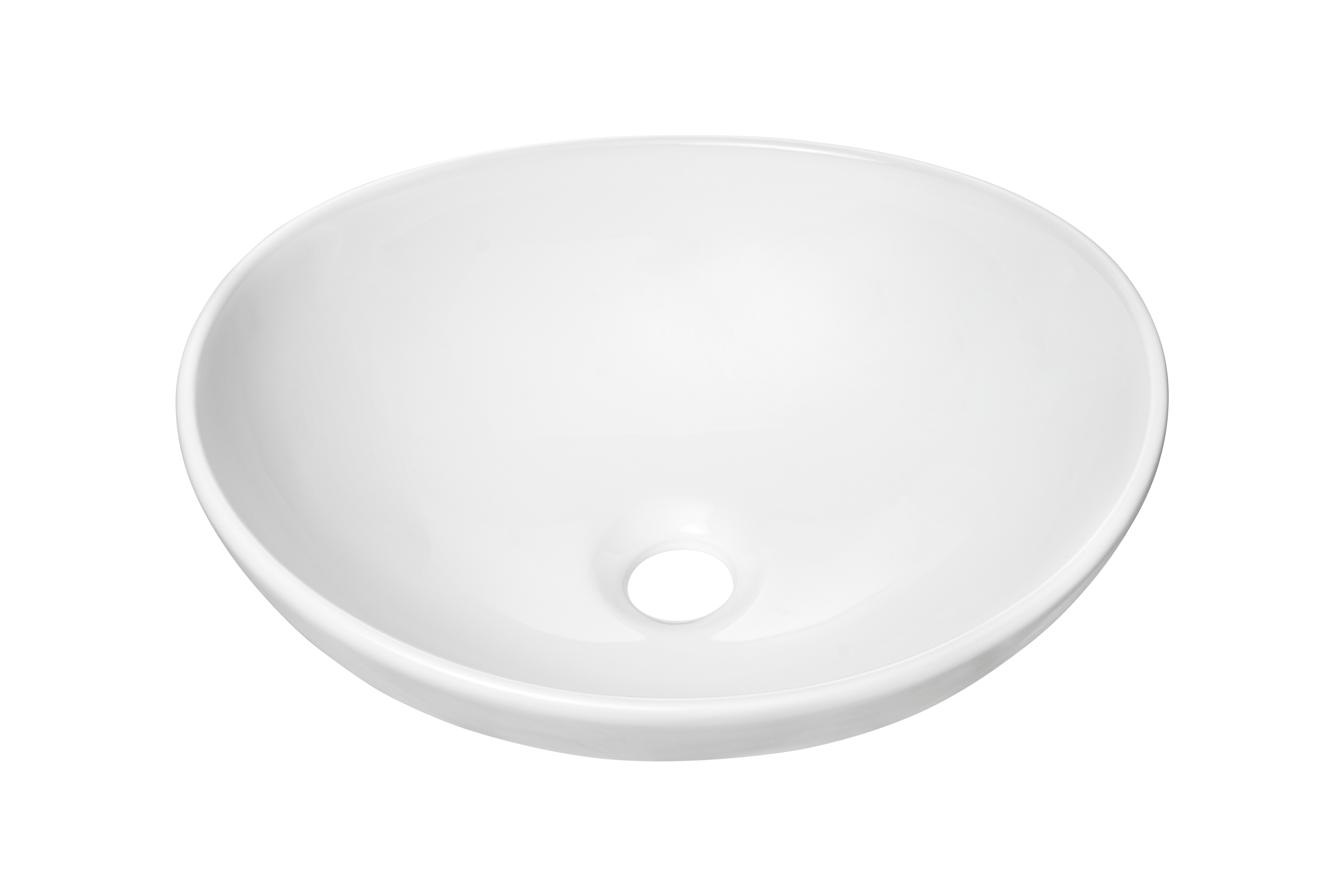 Lola Countertop Basin – Gloss White, 40.5 x 33 cm