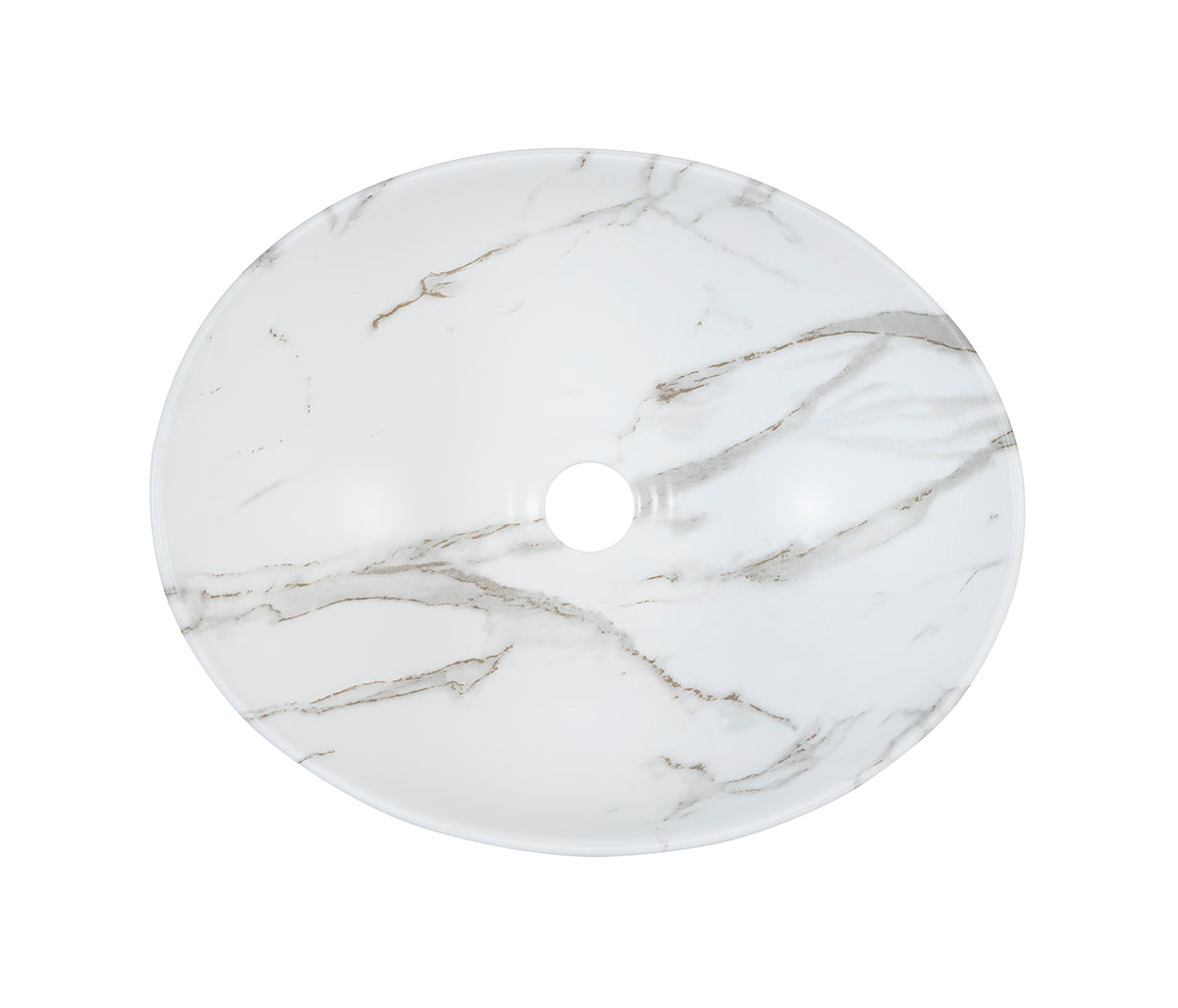 Pati Countertop Basin – Matt White, 40.5 cm