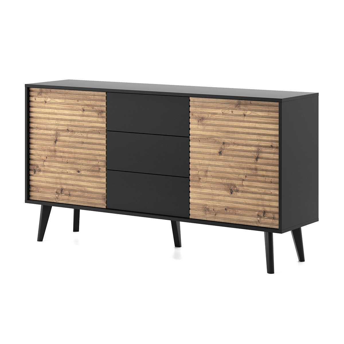 Willow Chest of Drawers - Two Push to Open System Doors and Three Drawers